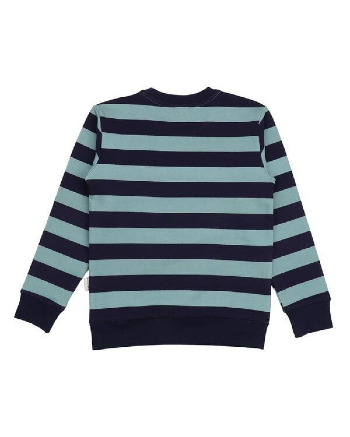 Kinder Sweatshirt GOTS-zertifiziert aus Bio-Baumwolle, navy-blau gestreift, langarm – Walkiddy, weich, fair, nachhaltig & bequem, alltagstauglich – Ansicht 4