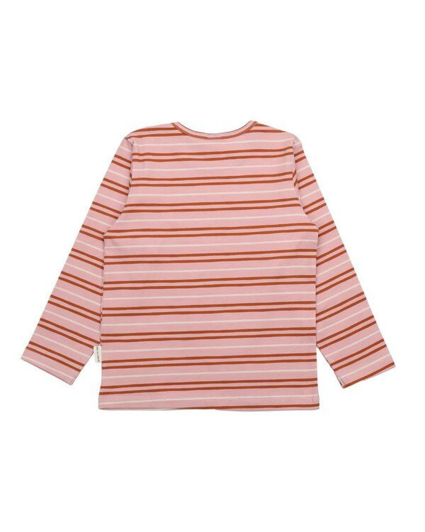 Kinder Langarmshirt GOTS zertifiziert – Bio-Baumwolle, Rosa gestreift, weich & bequem – Ansicht 3
