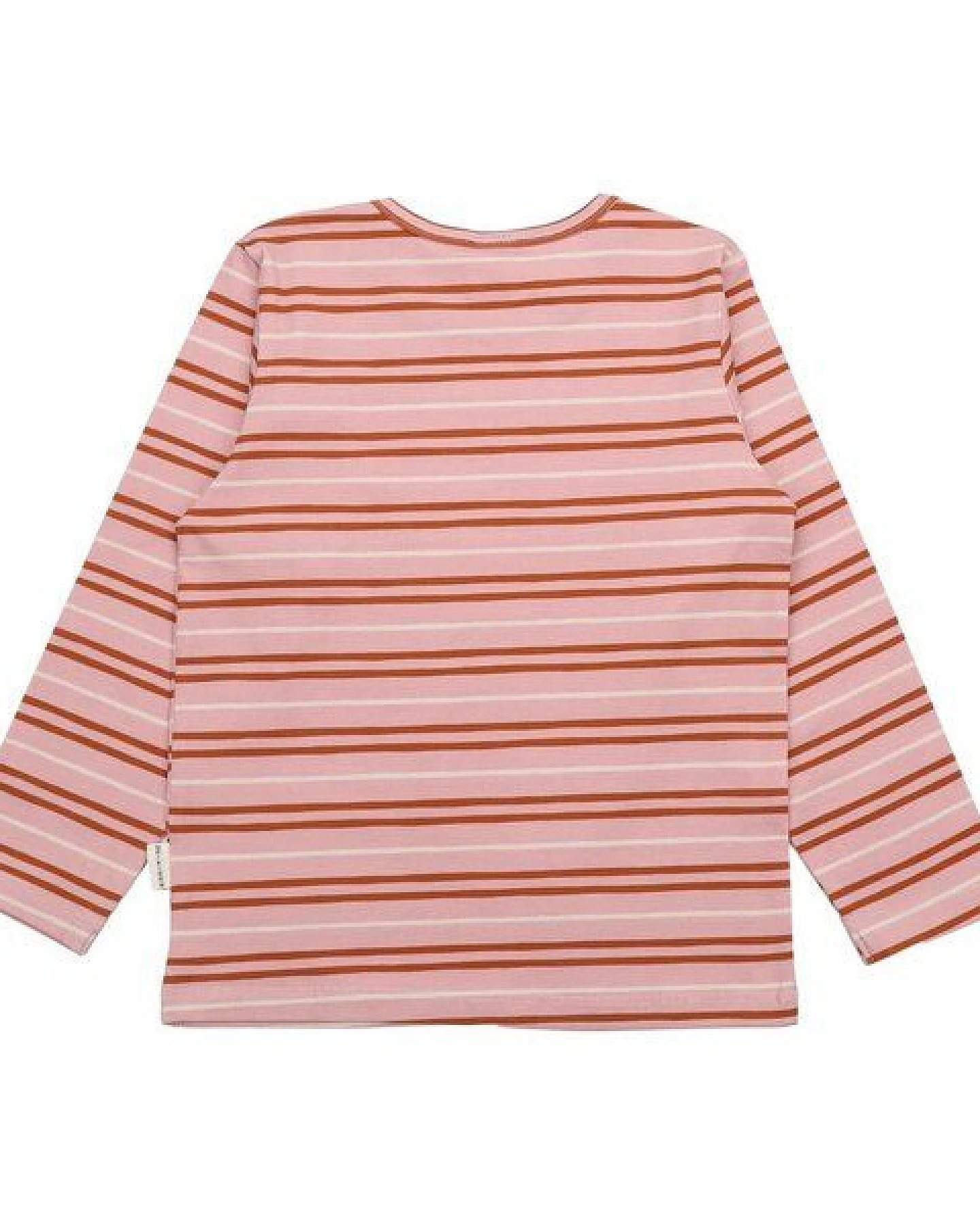 Kinder Langarmshirt GOTS zertifiziert – Bio-Baumwolle, Rosa gestreift, weich & bequem – Ansicht 3