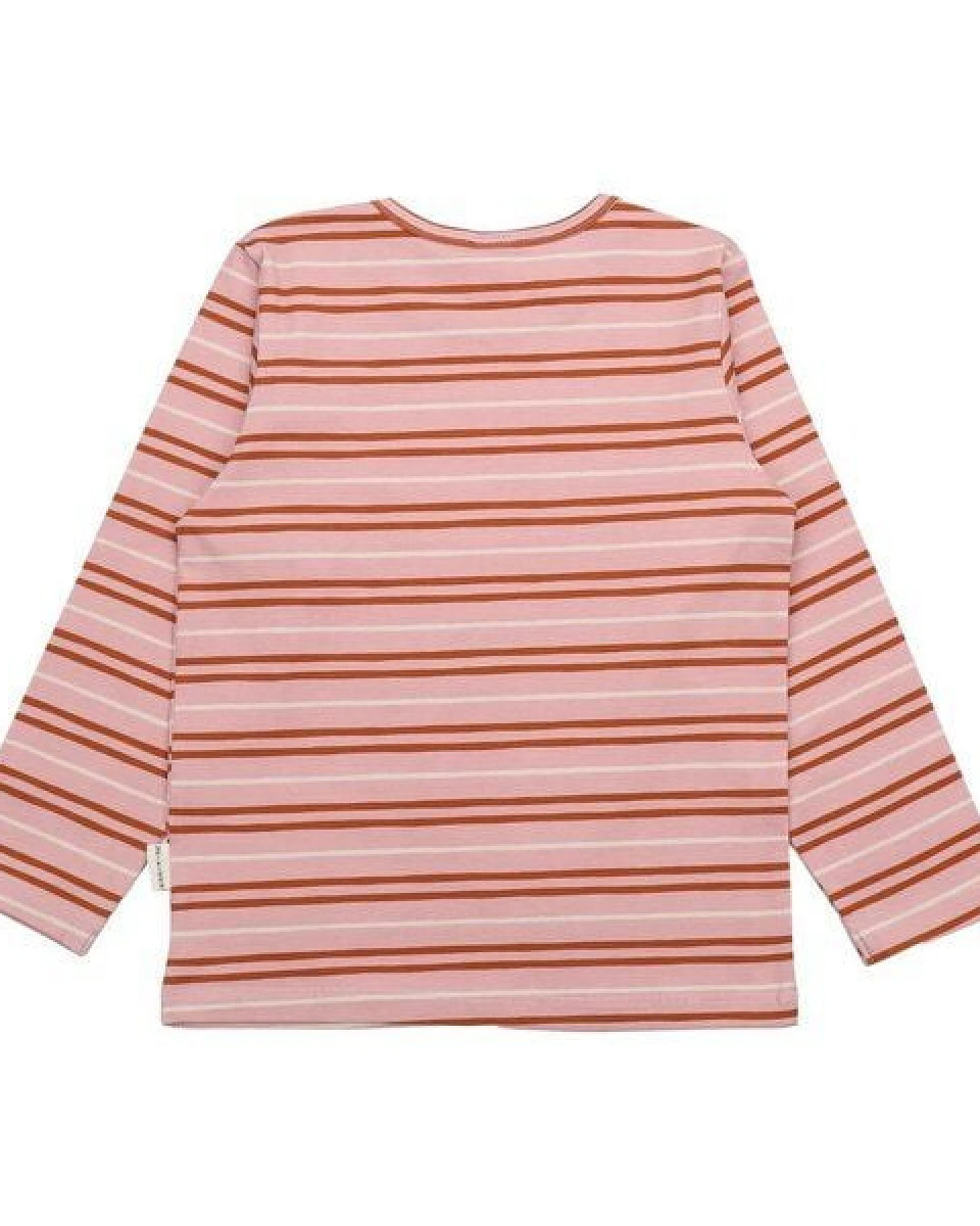 Kinder Langarmshirt GOTS zertifiziert – Bio-Baumwolle, Rosa gestreift, weich & bequem – Ansicht 3