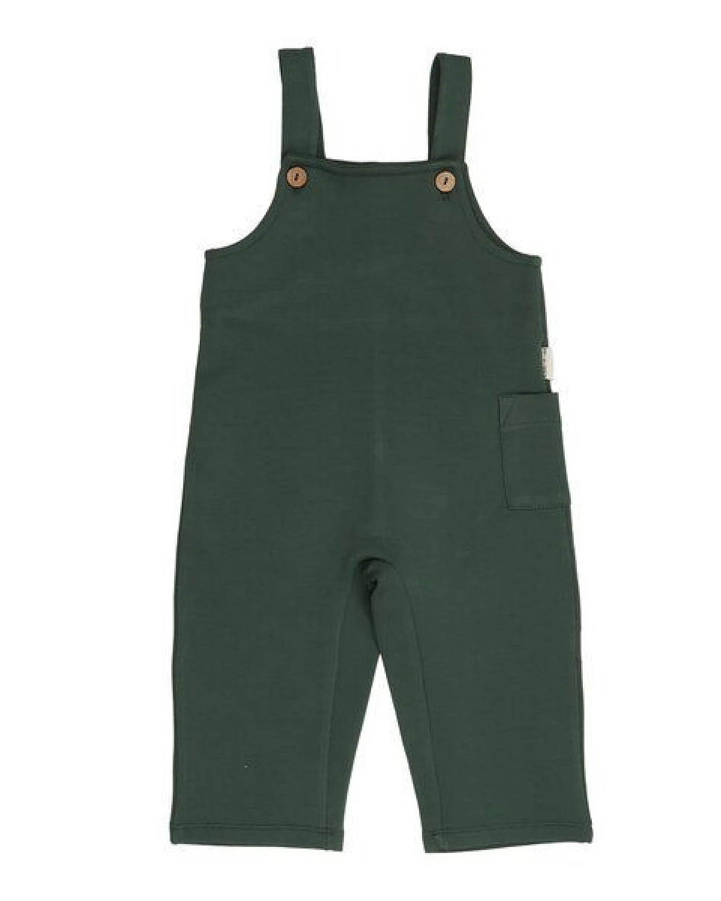 Kinder Latzhose Bio-Baumwolle, Dunkelgrün, Walkiddy – Ansicht 2