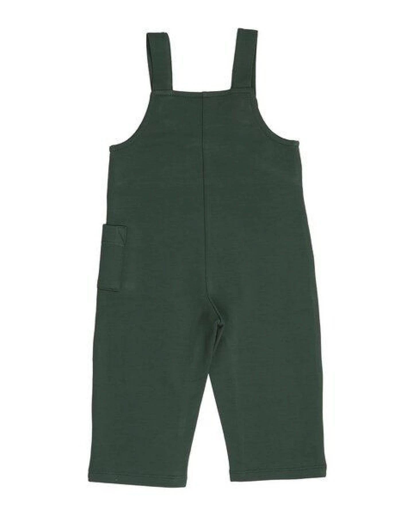 Kinder Latzhose Bio-Baumwolle, Dunkelgrün, Walkiddy – Ansicht 3