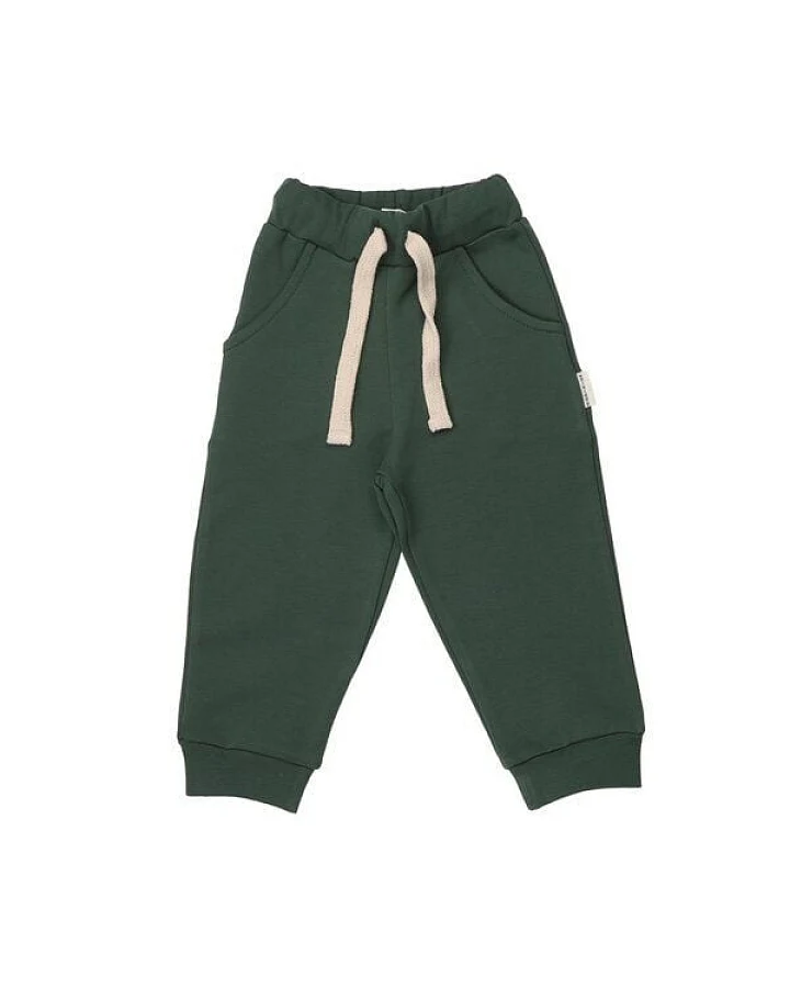 Kinder Jogginghose – Dunkelgrün, weich & bequem, elastischer Bund, schmal zulaufend, alltagstauglich