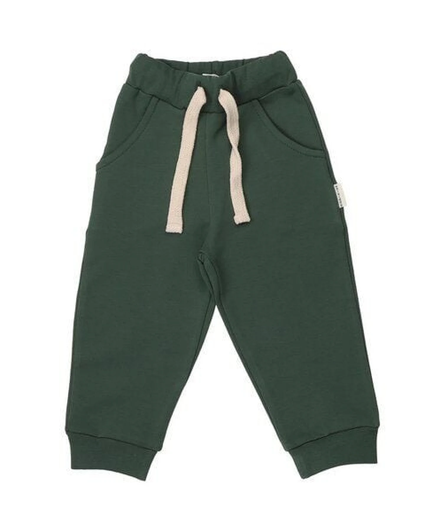 Kinder Jogginghose – Dunkelgrün, weich & bequem, elastischer Bund, schmal zulaufend, alltagstauglich – Ansicht 2