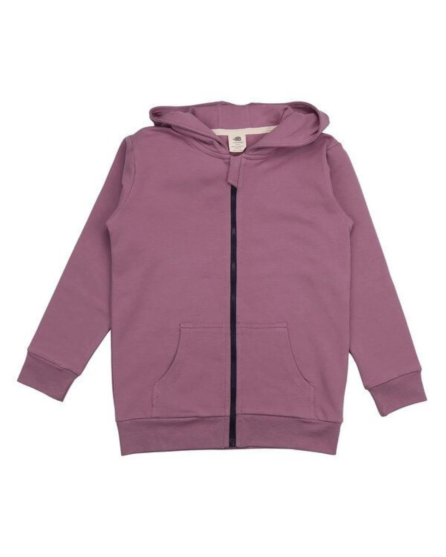 Kinder Sweatjacke GOTS-zertifiziert aus Bio-Baumwolle, Purple Dove, Kapuze & Reißverschluss – Walkiddy, weich & alltagstauglich – Ansicht 2