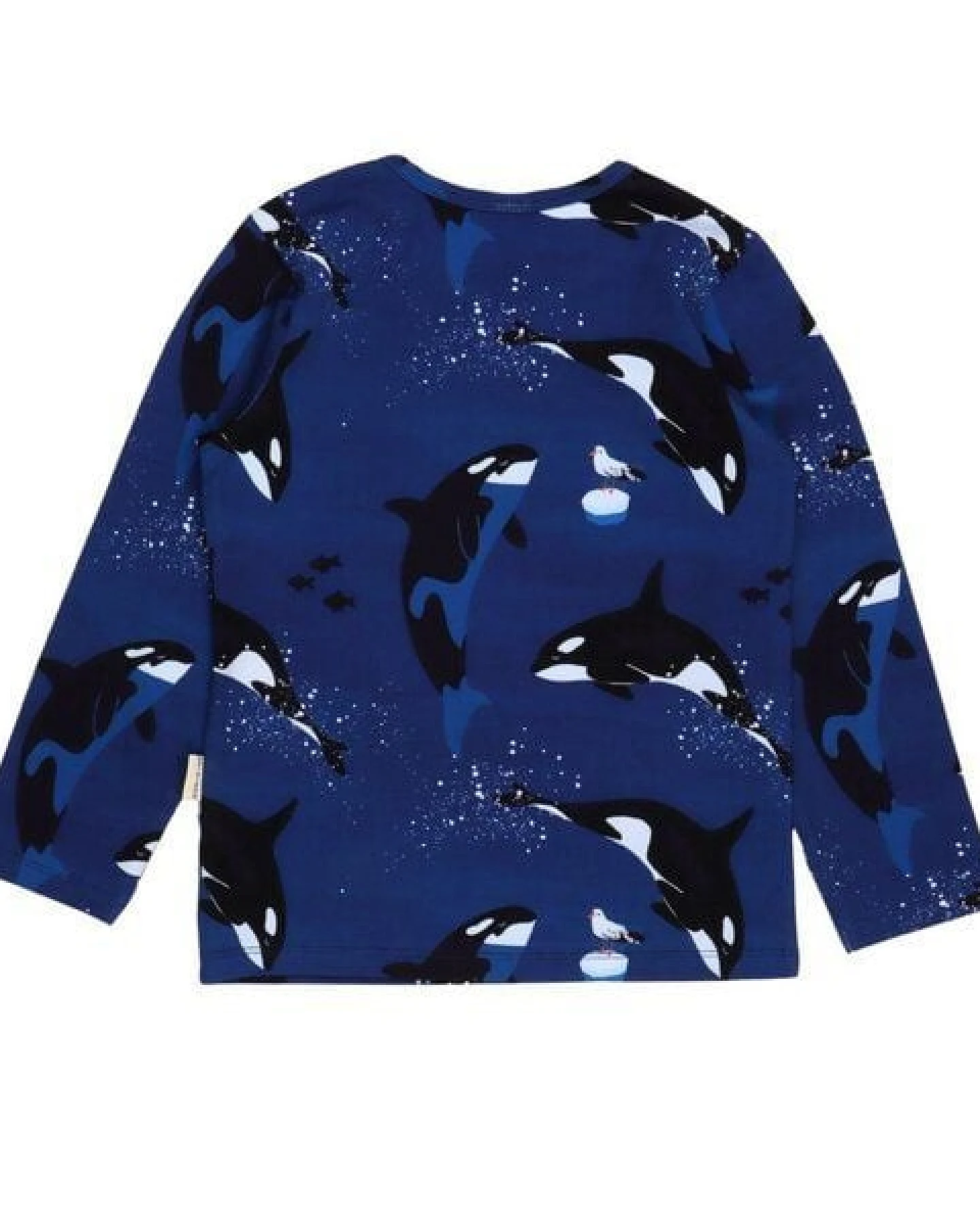 Kleinkinder Langarmshirt Playful Orcas aus weicher Baumwolle von Walkiddy – Ansicht 4