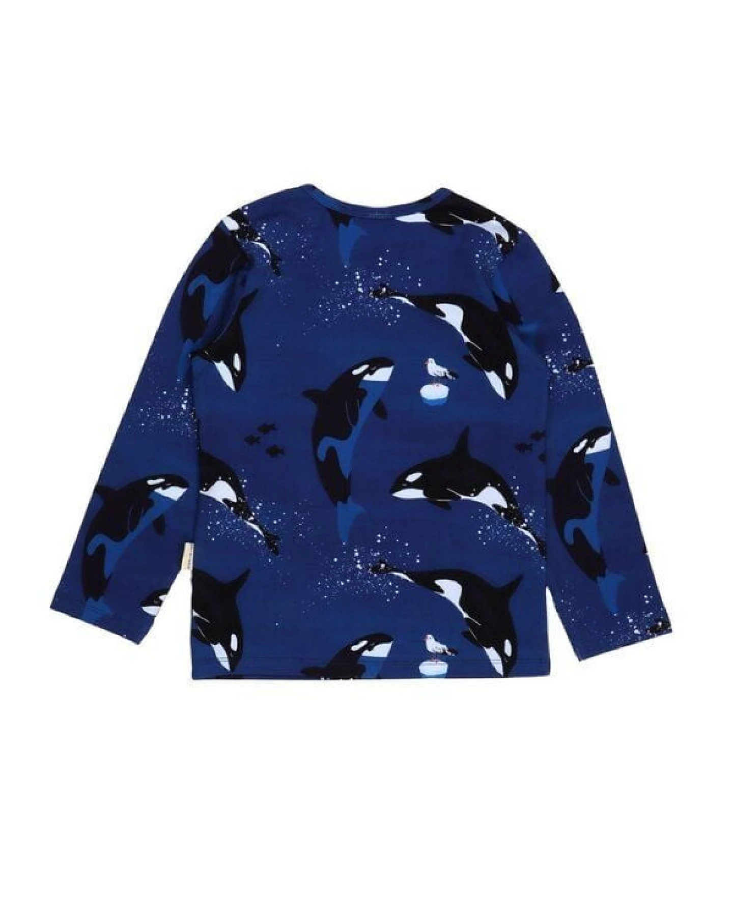 Kleinkinder Langarmshirt Playful Orcas aus weicher Baumwolle von Walkiddy – Ansicht 4