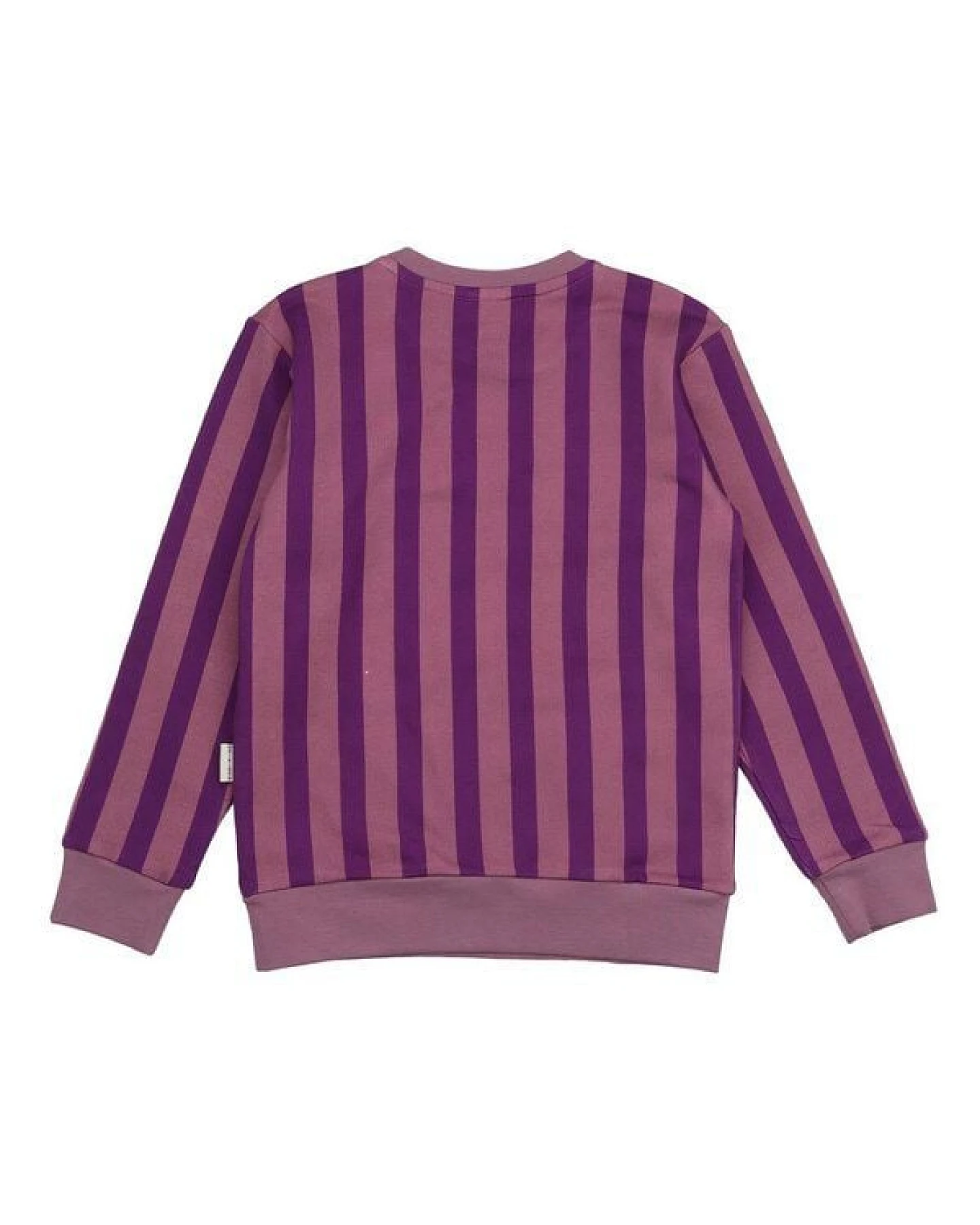 Kinder Sweatshirt GOTS-zertifiziert aus Bio-Baumwolle lila gestreift – Walkiddy – Ansicht 3