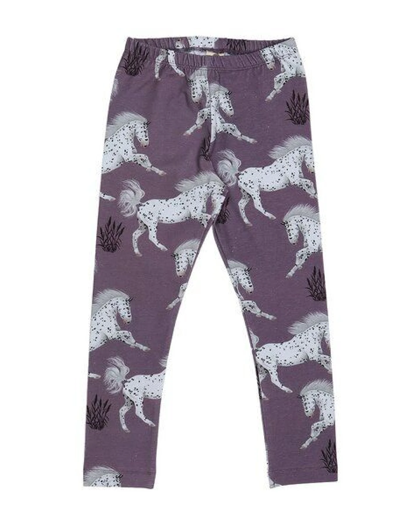 Kinder Leggings Schimmel Bio-Baumwolle – GOTS-zertifizierte Walkiddy Stretch-Hose mit Pferde-Print, weich, bequem & ideal für Alltag und Kita – Ansicht 2