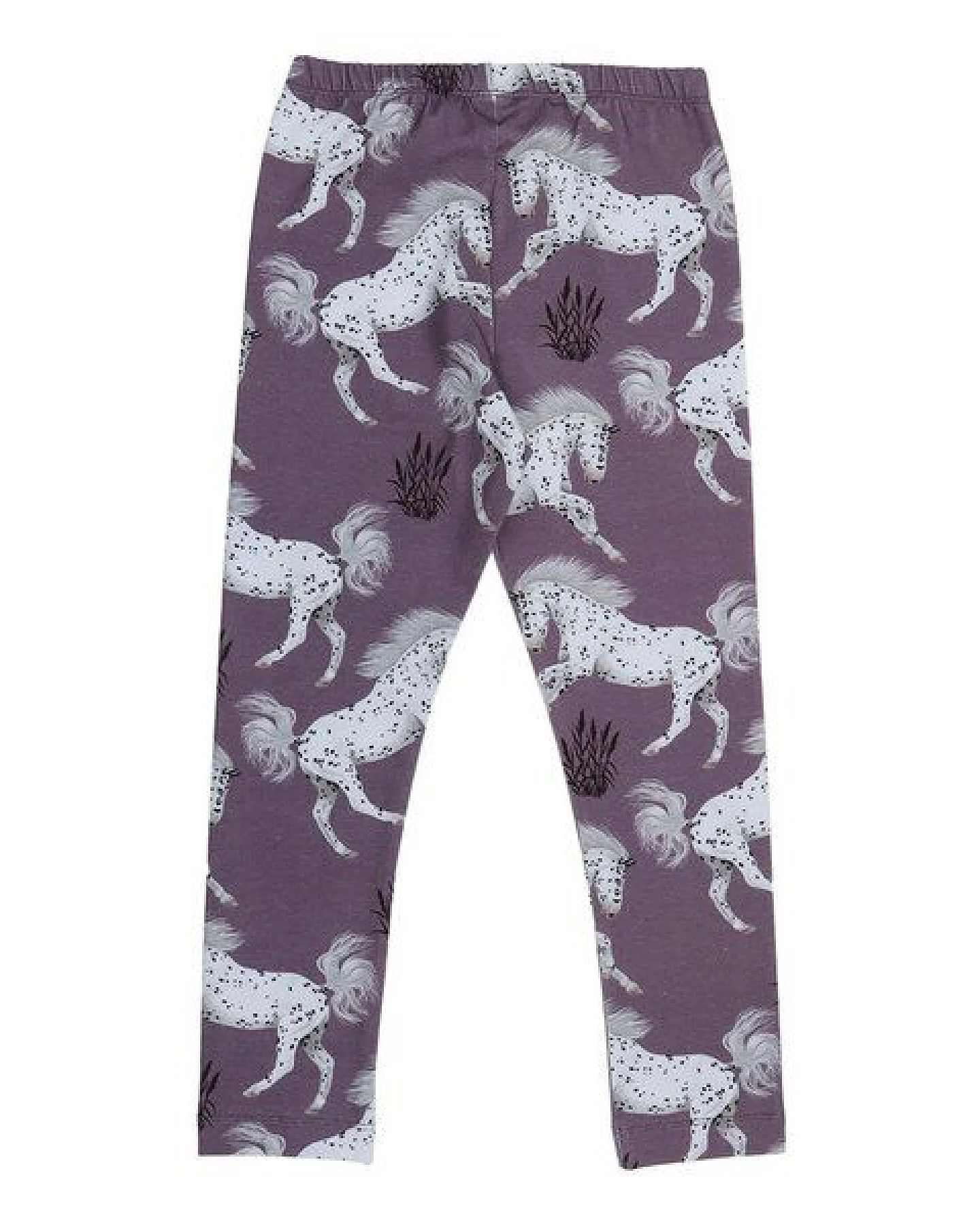 Kinder Leggings Schimmel Bio-Baumwolle – GOTS-zertifizierte Walkiddy Stretch-Hose mit Pferde-Print, weich, bequem & ideal für Alltag und Kita – Ansicht 3