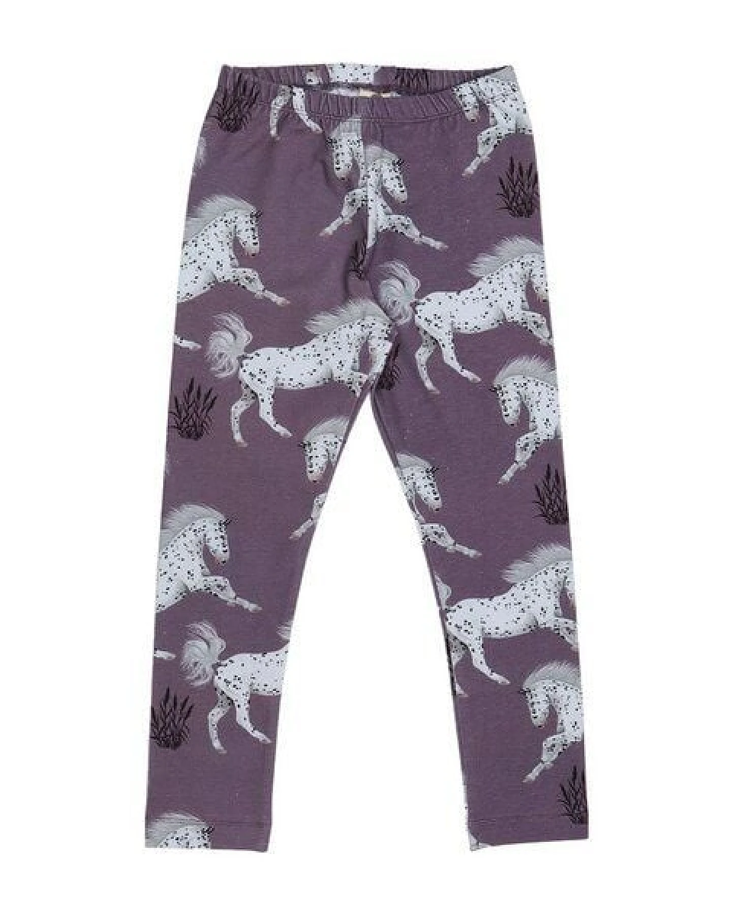 Kinder Leggings Schimmel Bio-Baumwolle – GOTS-zertifizierte Walkiddy Stretch-Hose mit Pferde-Print, weich, bequem & ideal für Alltag und Kita – Ansicht 2