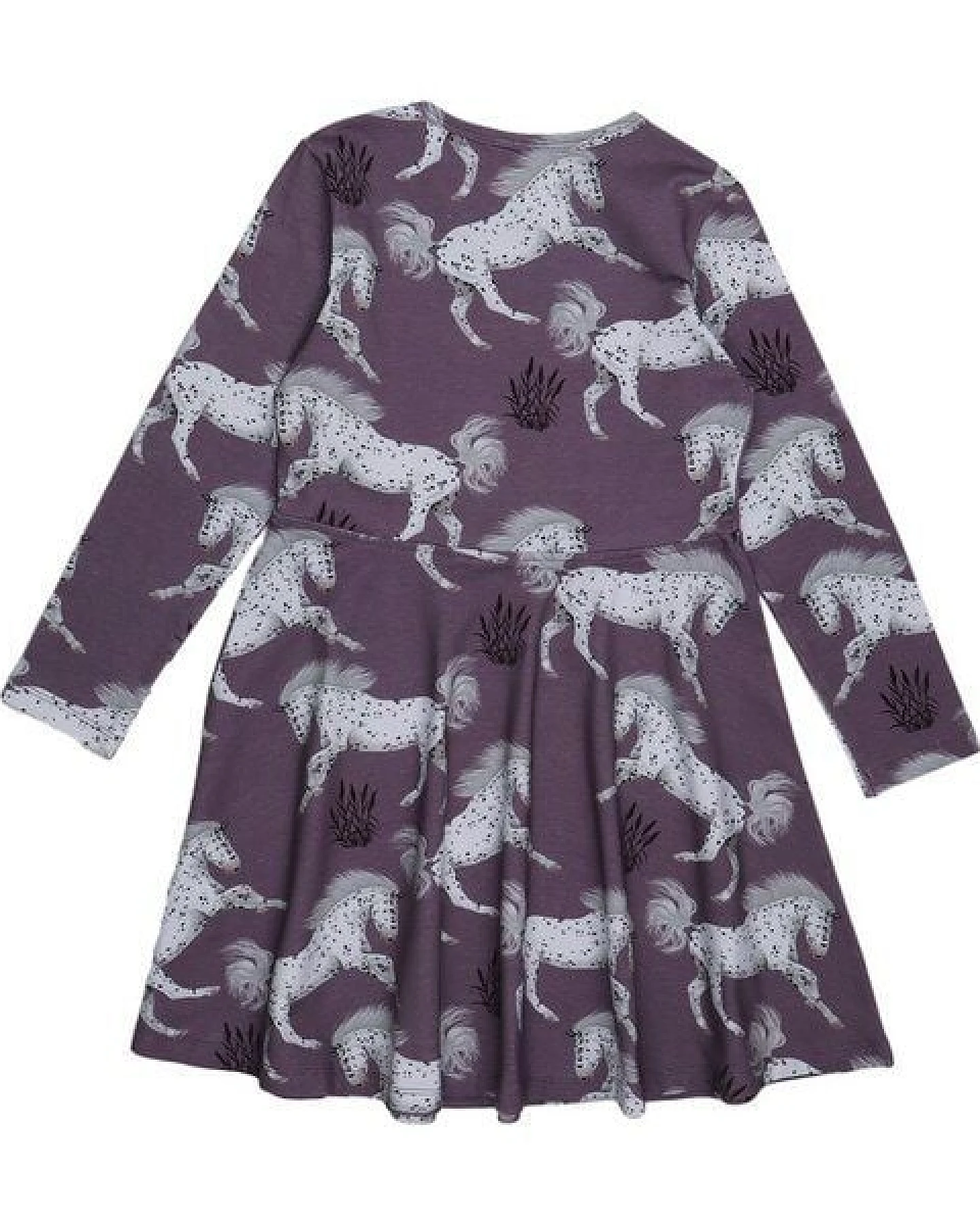 Langarmkleid Lila Schimmel-Allover Bio-Baumwolle GOTS – Walkiddy – Ansicht 4
