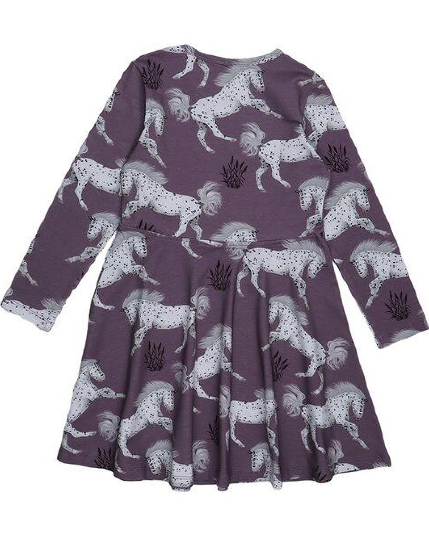 Langarmkleid Lila Schimmel-Allover Bio-Baumwolle GOTS – Walkiddy – Ansicht 4