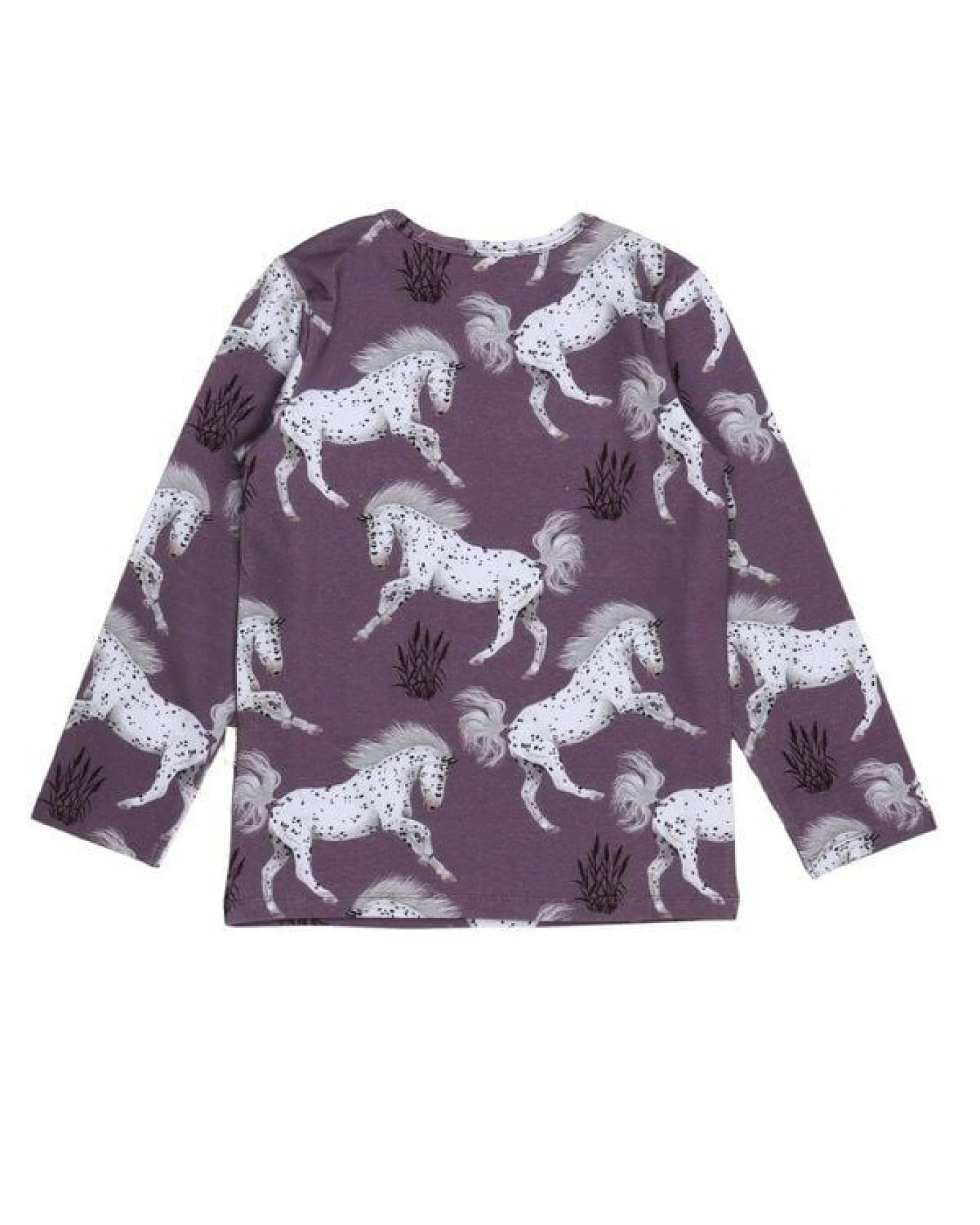 Kinder Langarmshirt Schimmel Bio-Baumwolle – GOTS-zertifiziertes Walkiddy Shirt mit Pferde-Print, weich, atmungsaktiv & ideal für Pferdefans – Ansicht 4