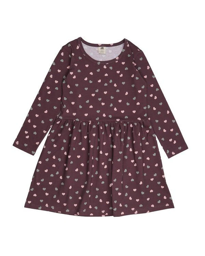 Kinder Kleid Bio-Baumwolle GOTS The Cute Cats Grün von Walkiddy, langärmeliges Sweatkleid mit Katzenprint, bequem, weich, nachhaltig gefertigt, ideal für Alltag, Kindergarten und Feste