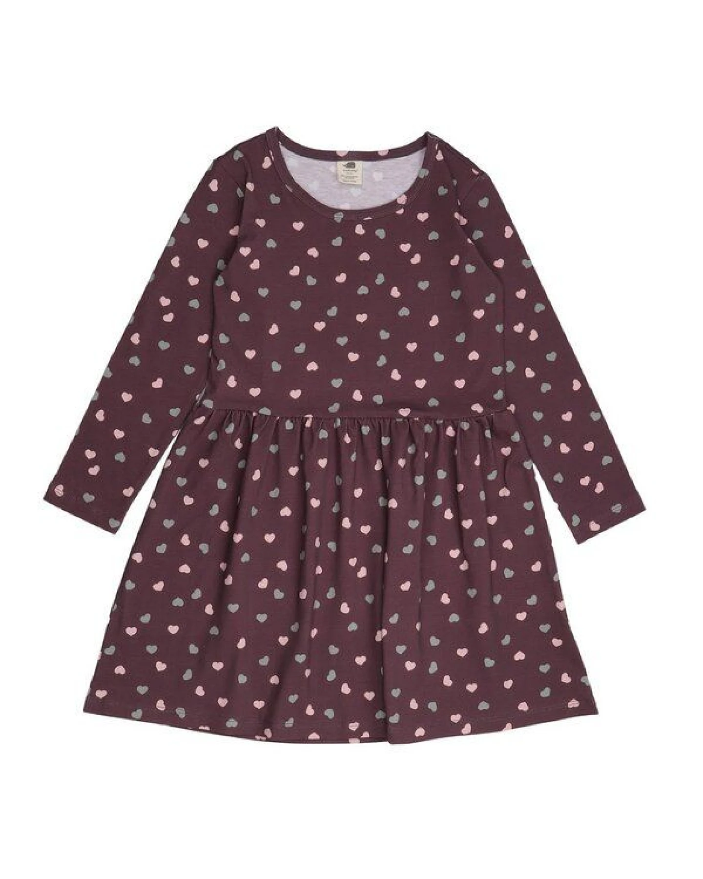 Kinder Kleid Bio-Baumwolle GOTS The Cute Cats Grün von Walkiddy, langärmeliges Sweatkleid mit Katzenprint, bequem, weich, nachhaltig gefertigt, ideal für Alltag, Kindergarten und Feste – Ansicht 2
