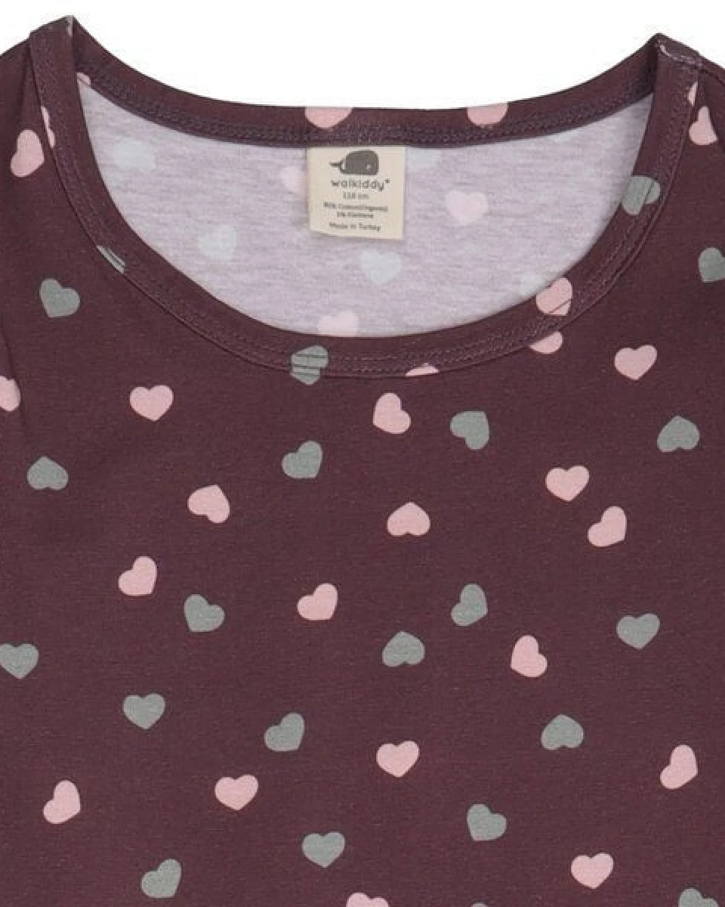 Kinder Kleid Bio-Baumwolle GOTS The Cute Cats Grün von Walkiddy, langärmeliges Sweatkleid mit Katzenprint, bequem, weich, nachhaltig gefertigt, ideal für Alltag, Kindergarten und Feste – Ansicht 4