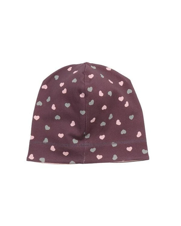 Kinder Beanie GOTS zertifiziert, Bio-Baumwolle, rosa, „Cute Cats“, weich & elastisch, bequem – Walkiddy
