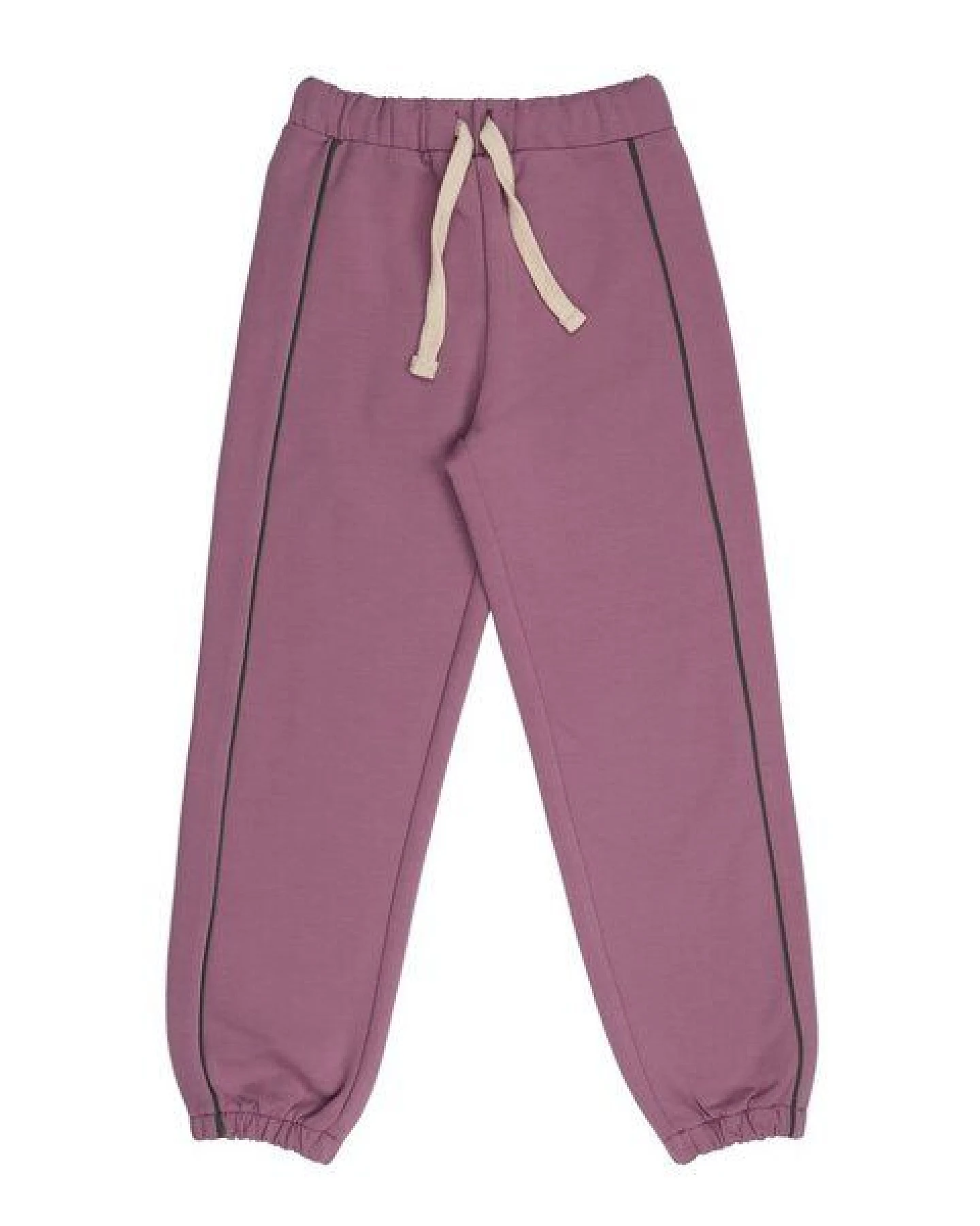 Jogginghose Bio-Baumwolle elastisch – Walkiddy, einfarbig Lila – Ansicht 2