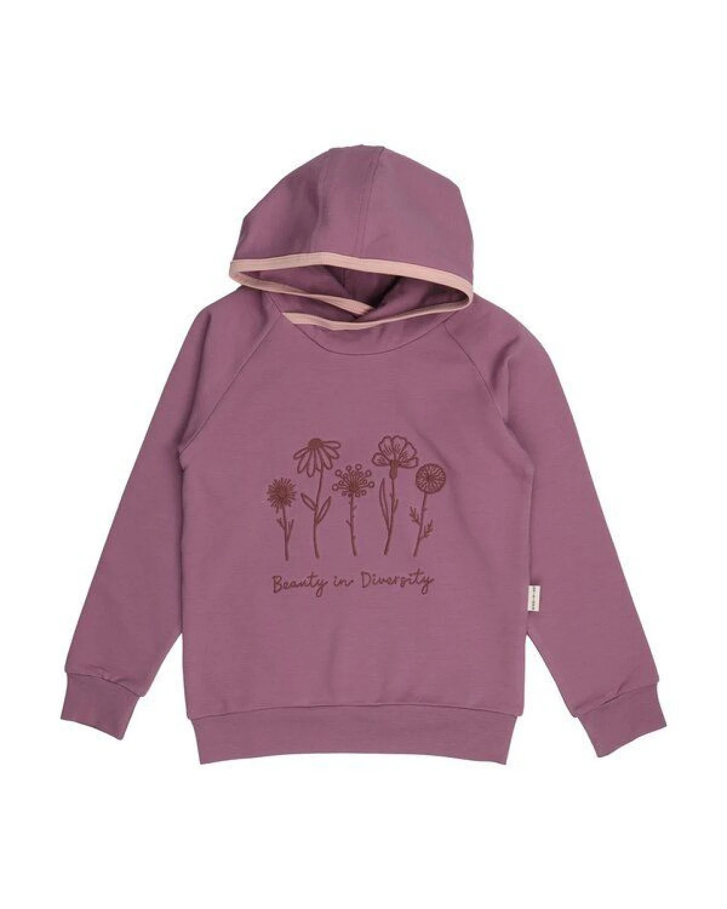 Kinder Hoodie Bio-Baumwolle The Secret Garden Walkiddy, GOTS-zertifiziert, kuschelweich, vegan, fair produziert, floraler Print mit Kapuze für kühle Tage – Ansicht 2