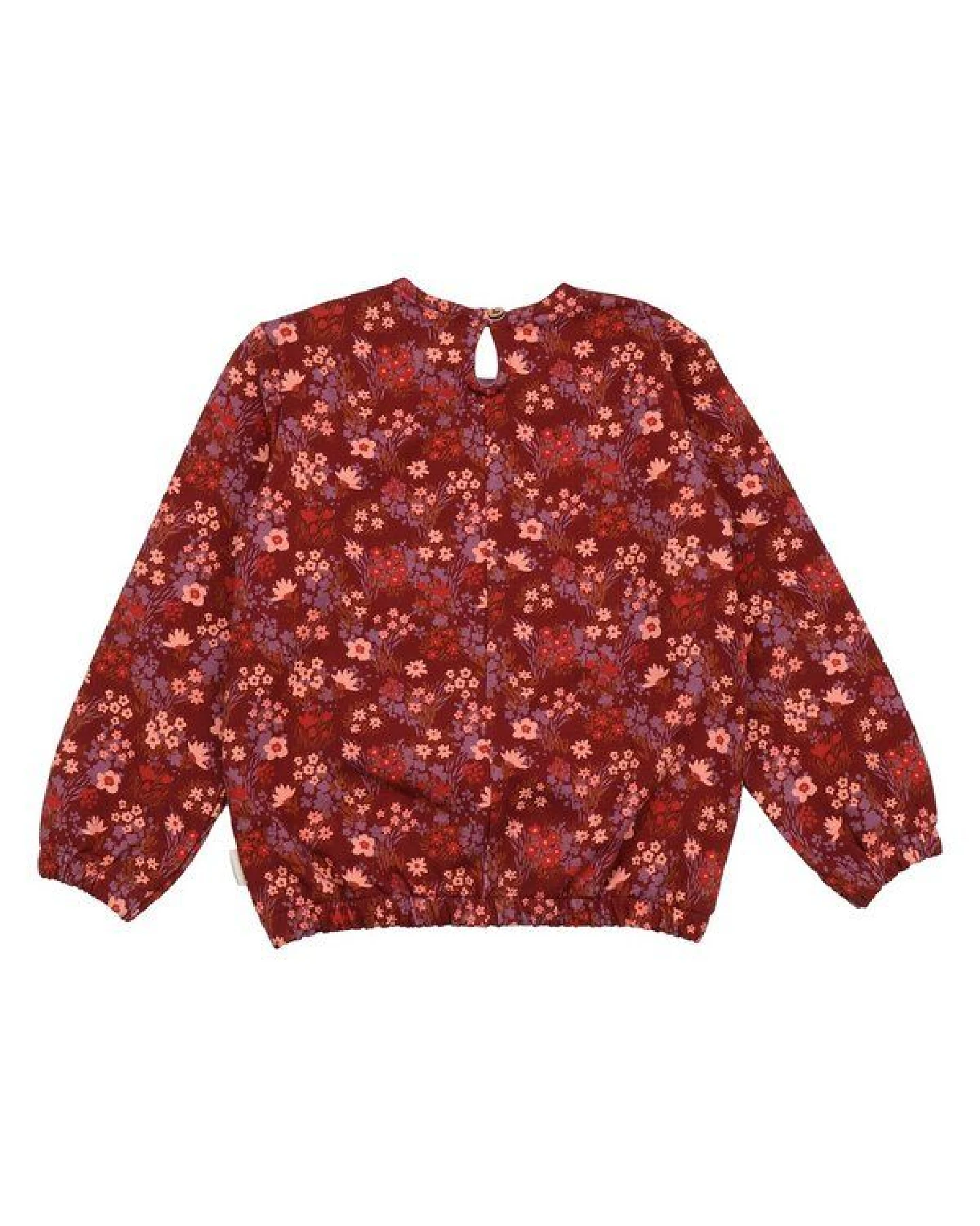 Sweatshirt Dunkelrot Geheimer Garten-Allover Bio-Baumwolle GOTS – Walkiddy – Ansicht 3