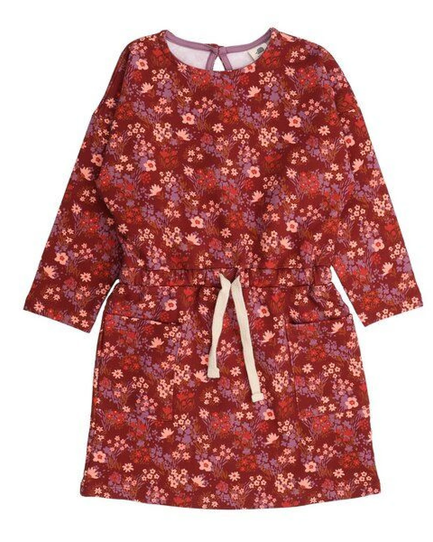 Kinder Sweatkleid Bio-Baumwolle „The Secret Garden“ bunt, weiches Langarm Kleid von Walkiddy für Kleinkinder, gemütliches Jerseykleid, hautfreundlich & nachhaltig gefertigt – Ansicht 2