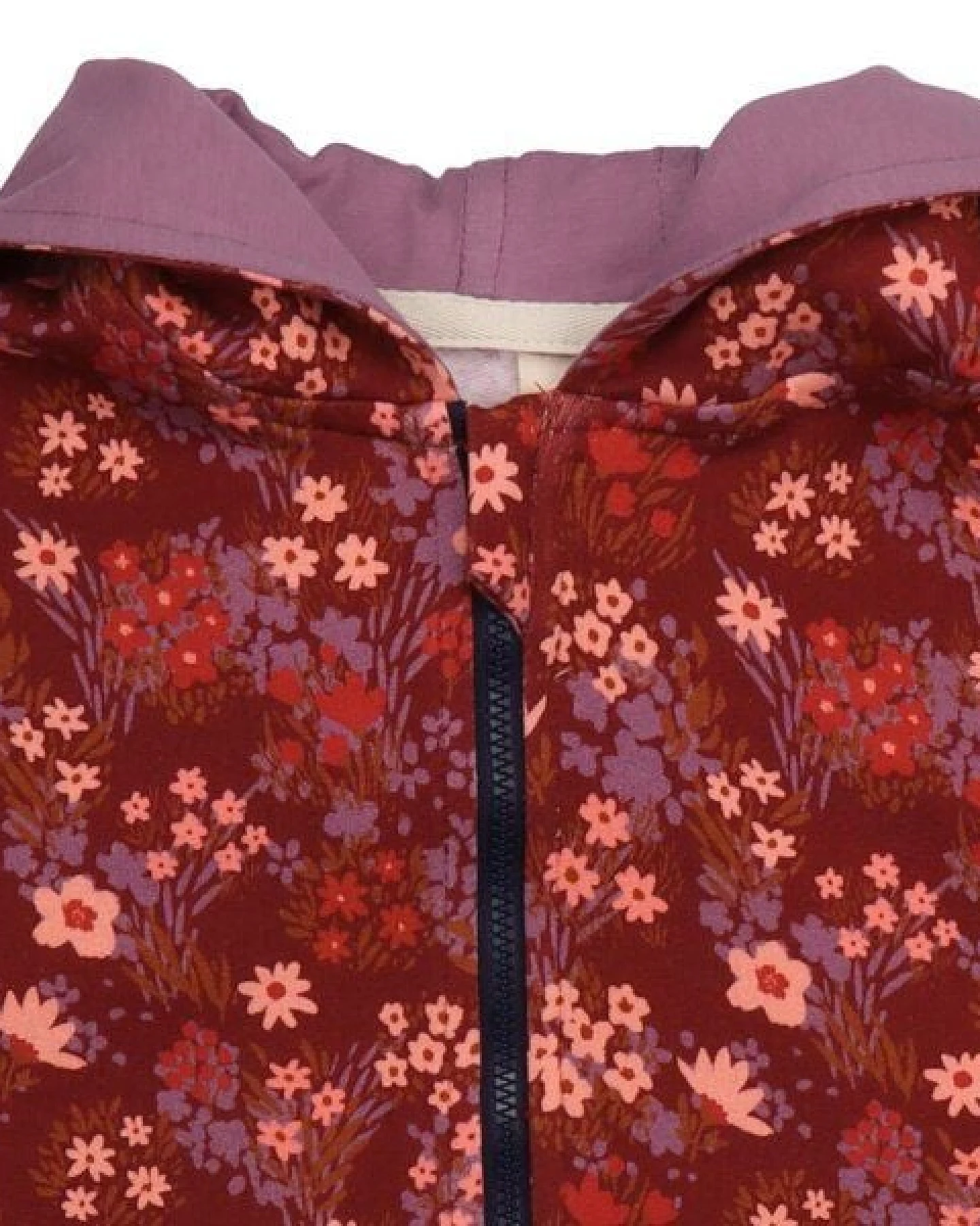 Kinder Sweatjacke Bio-Baumwolle The Secret Garden Walkiddy, GOTS-zertifiziert, weich, vegan, fair produziert, floraler Print mit Kapuze und Reißverschluss – Ansicht 4