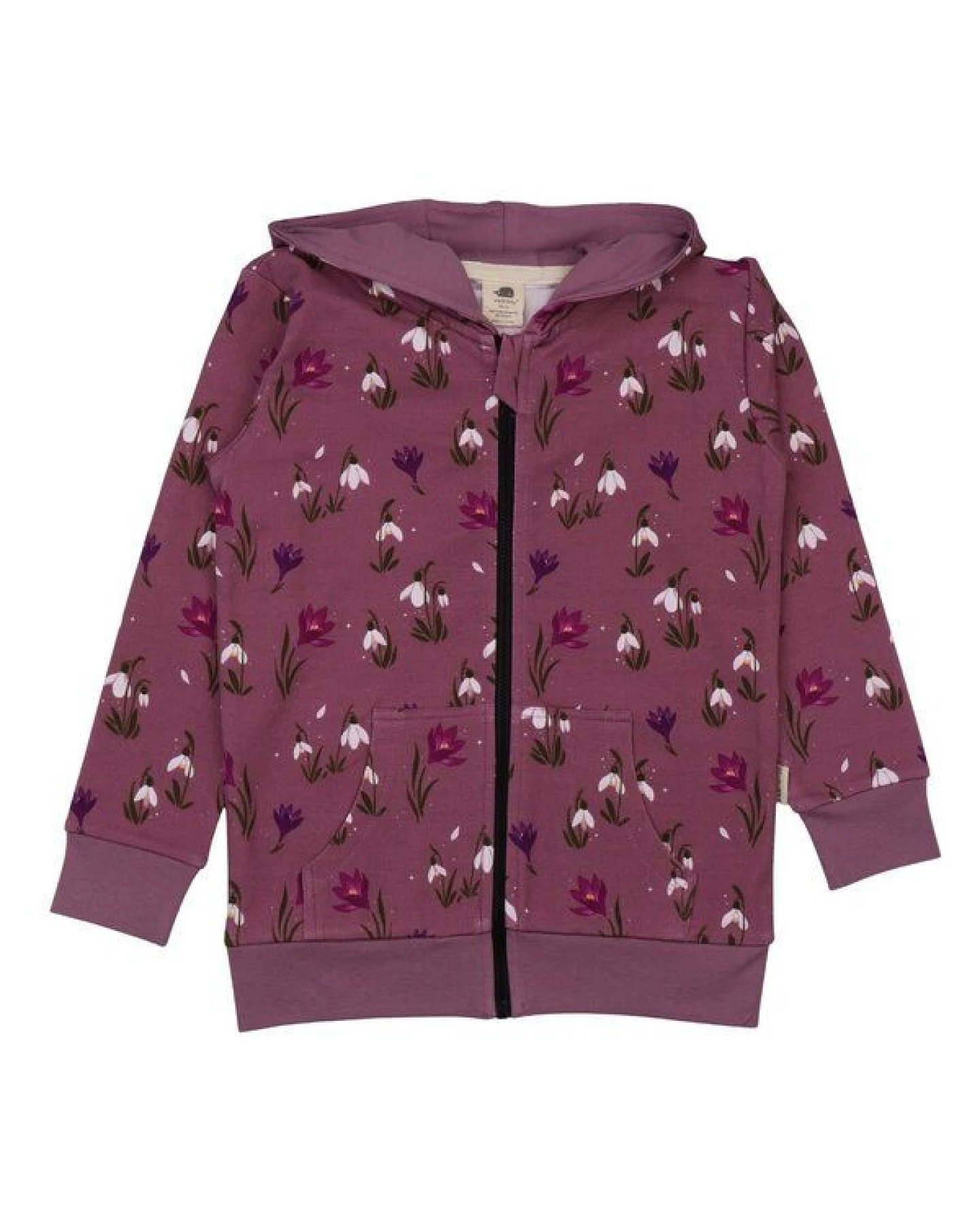Kleinkinder Sweatjacke Snow Drops aus Baumwolle mit Elasthan – kuschelweiche Walkiddy Kapuzenjacke für Alltag, Kita & Spielplatz, perfekt für Übergangszeit, Lagenlook und Reisen – Ansicht 2