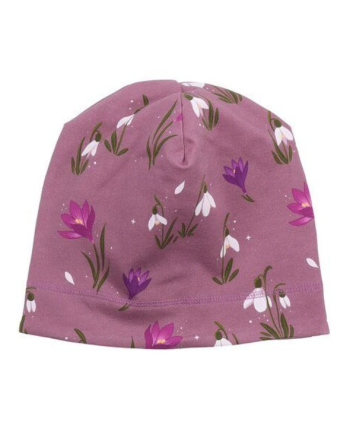Kinder Mütze GOTS-zertifiziert aus Bio-Baumwolle, lila Jersey-Beanie, weich & dehnbar für empfindliche Haut – Walkiddy