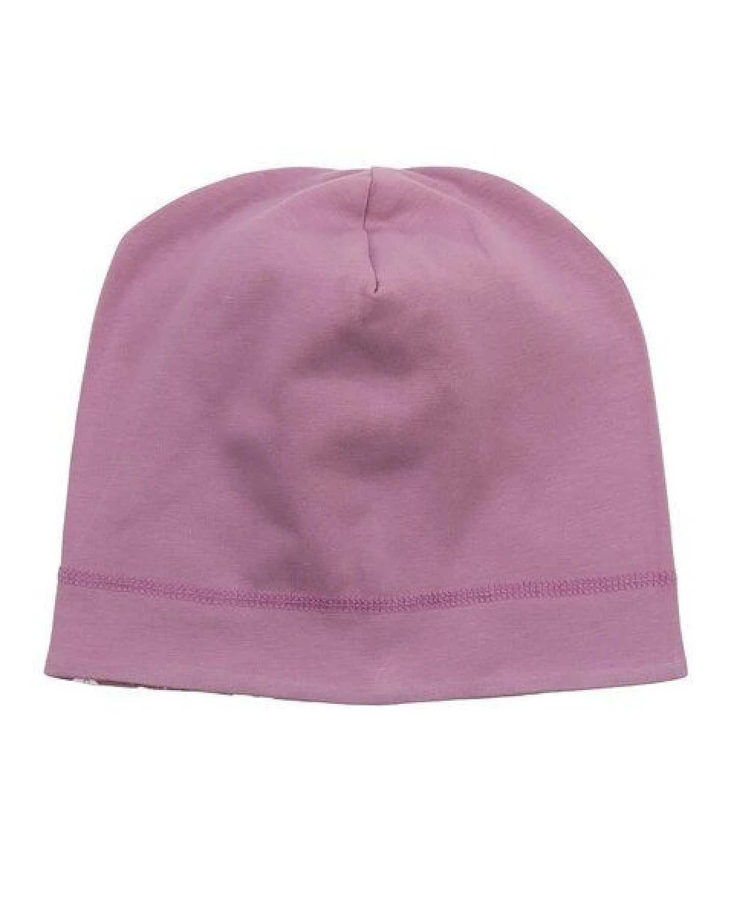 Kinder Mütze GOTS-zertifiziert aus Bio-Baumwolle, lila Jersey-Beanie, weich & dehnbar für empfindliche Haut – Walkiddy – Ansicht 3
