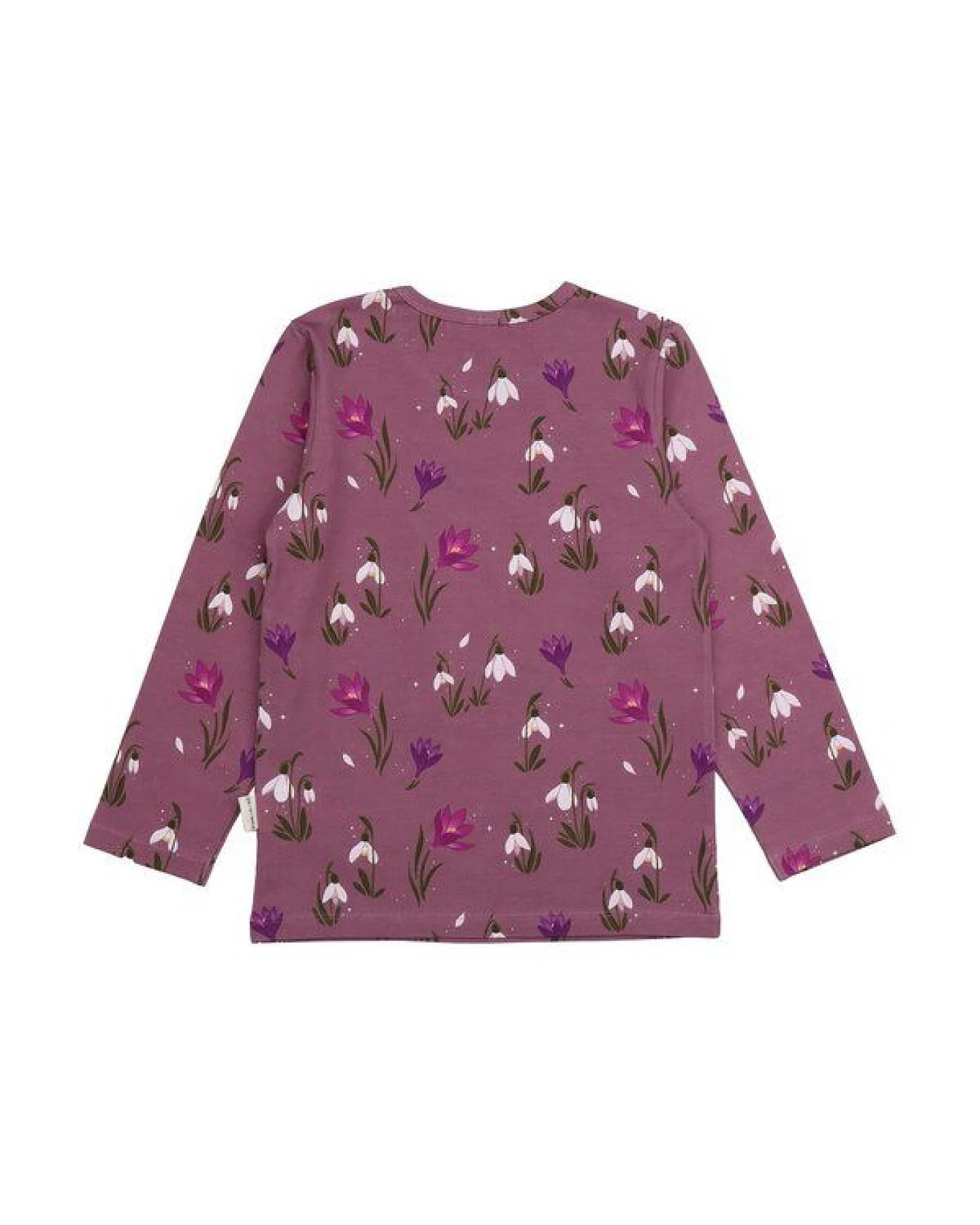 Kinder Langarmshirt The Snowdrops Bio-Baumwolle – GOTS-zertifiziertes Walkiddy Shirt mit Blumen-Print, weich, sanft & perfekt für jede Jahreszeit – Ansicht 3