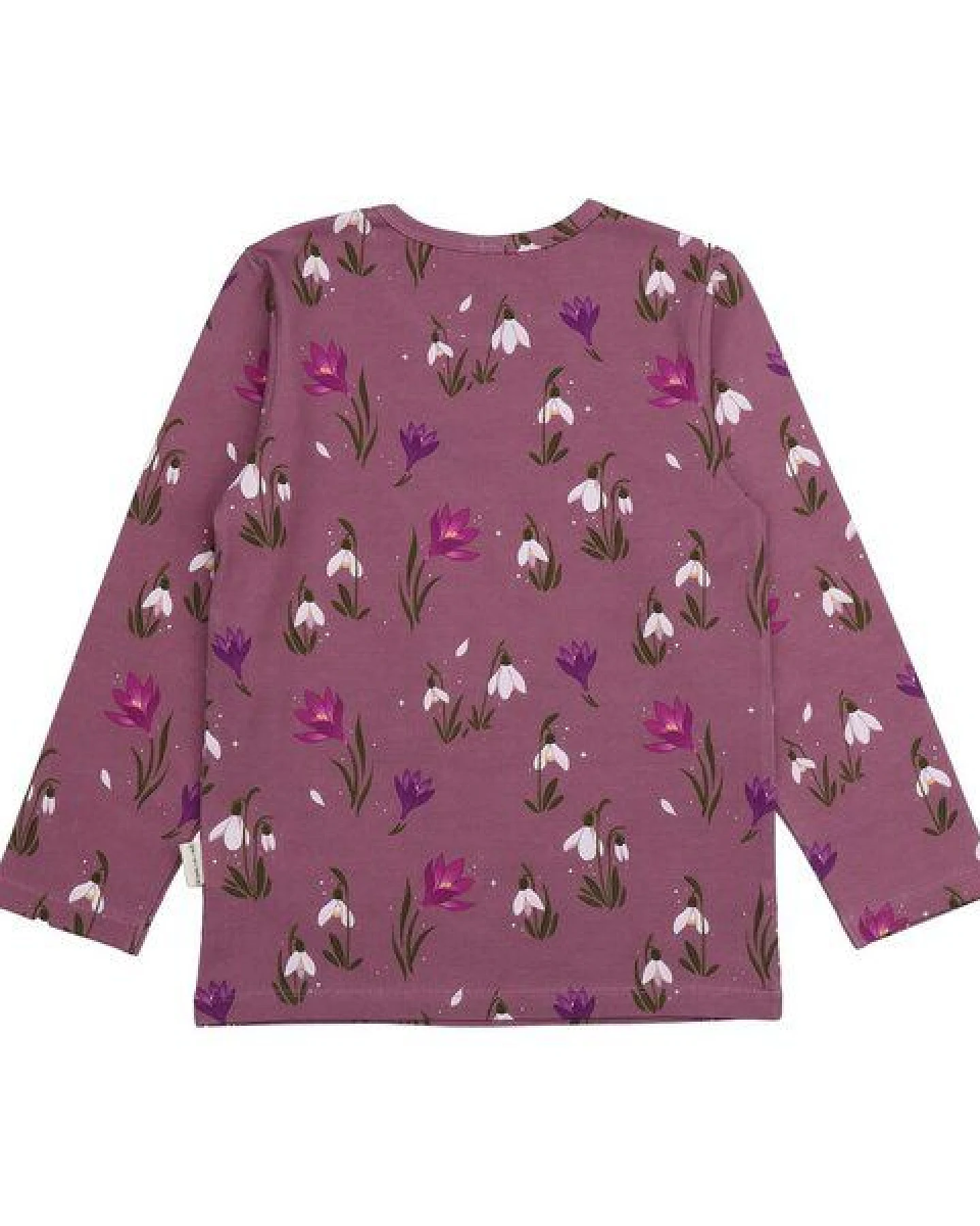 Kinder Langarmshirt The Snowdrops Bio-Baumwolle – GOTS-zertifiziertes Walkiddy Shirt mit Blumen-Print, weich, sanft & perfekt für jede Jahreszeit – Ansicht 3