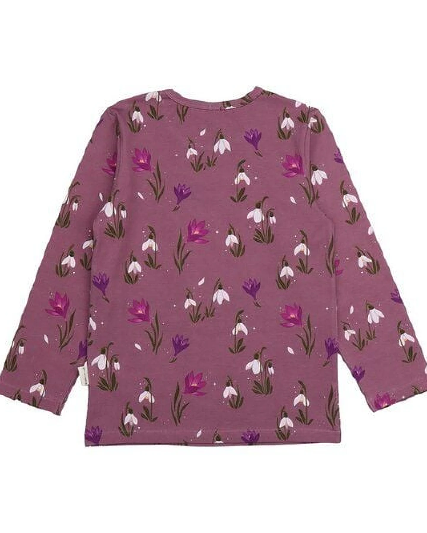 Kinder Langarmshirt The Snowdrops Bio-Baumwolle – GOTS-zertifiziertes Walkiddy Shirt mit Blumen-Print, weich, sanft & perfekt für jede Jahreszeit – Ansicht 3