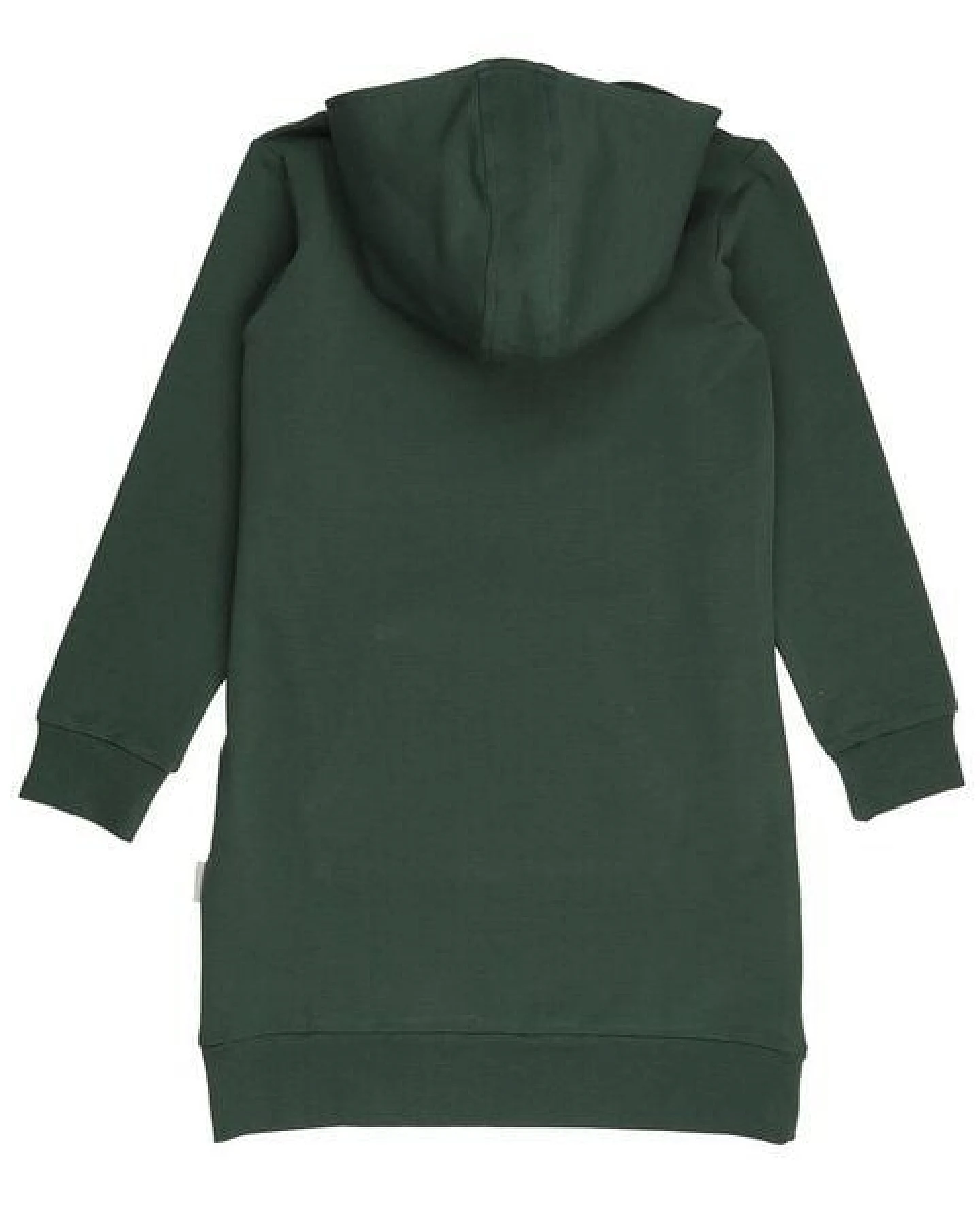 Kinder Sweatkleid – Dunkelgrün mit Blumenmotiv, langärmelig, weich & bequem, wärmend, alltagstauglich – Ansicht 4