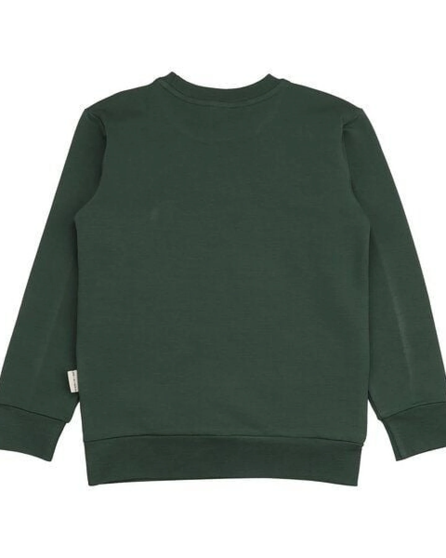 Kinder Sweatshirt Bio-Baumwolle, Dunkelgrün, Brust-Emblem, Walkiddy – Ansicht 4