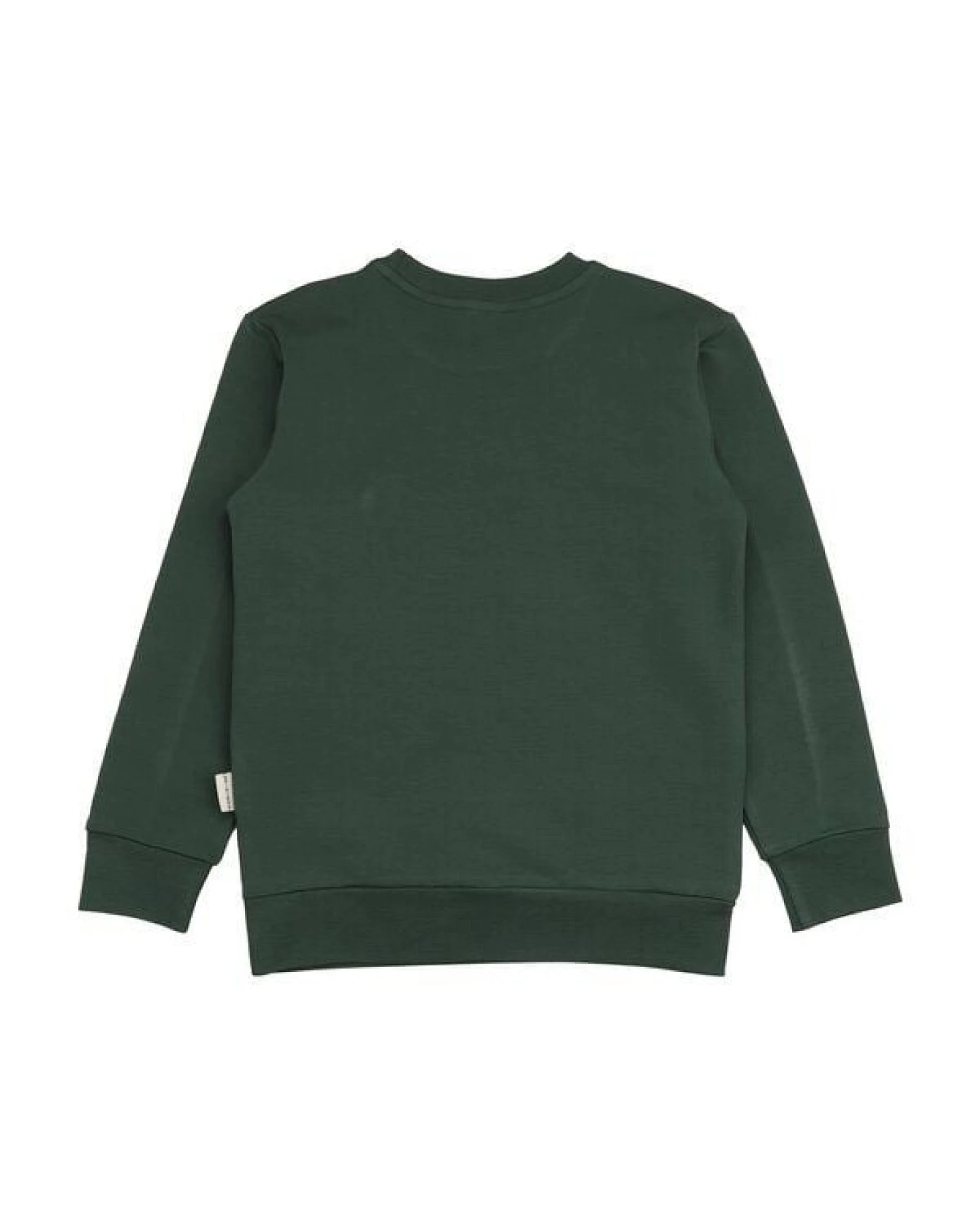 Kinder Sweatshirt Bio-Baumwolle, Dunkelgrün, Brust-Emblem, Walkiddy – Ansicht 4