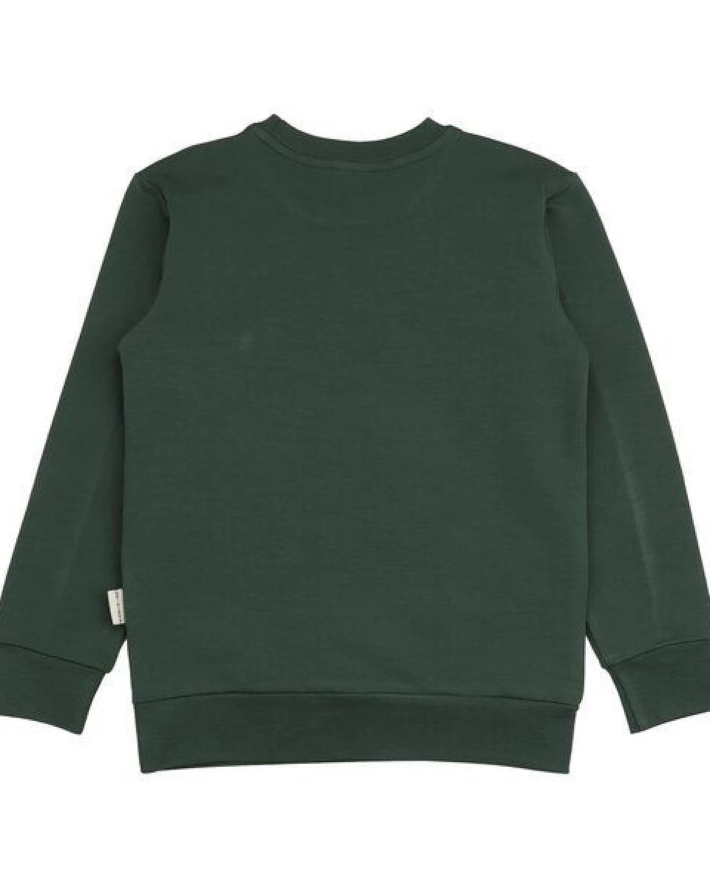 Kinder Sweatshirt Bio-Baumwolle, Dunkelgrün, Brust-Emblem, Walkiddy – Ansicht 4