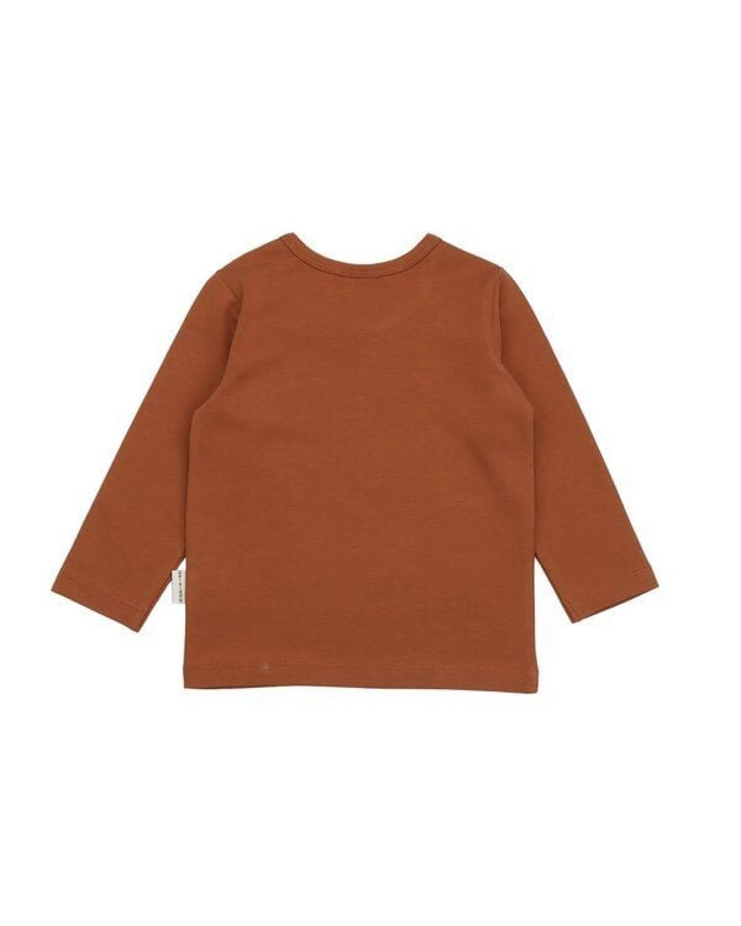 Kinder Langarmshirt GOTS-zertifiziert aus Bio-Baumwolle, braun mit Igelmotiv „Tiny Hedgehogs“, weicher Jersey – Walkiddy – Ansicht 4