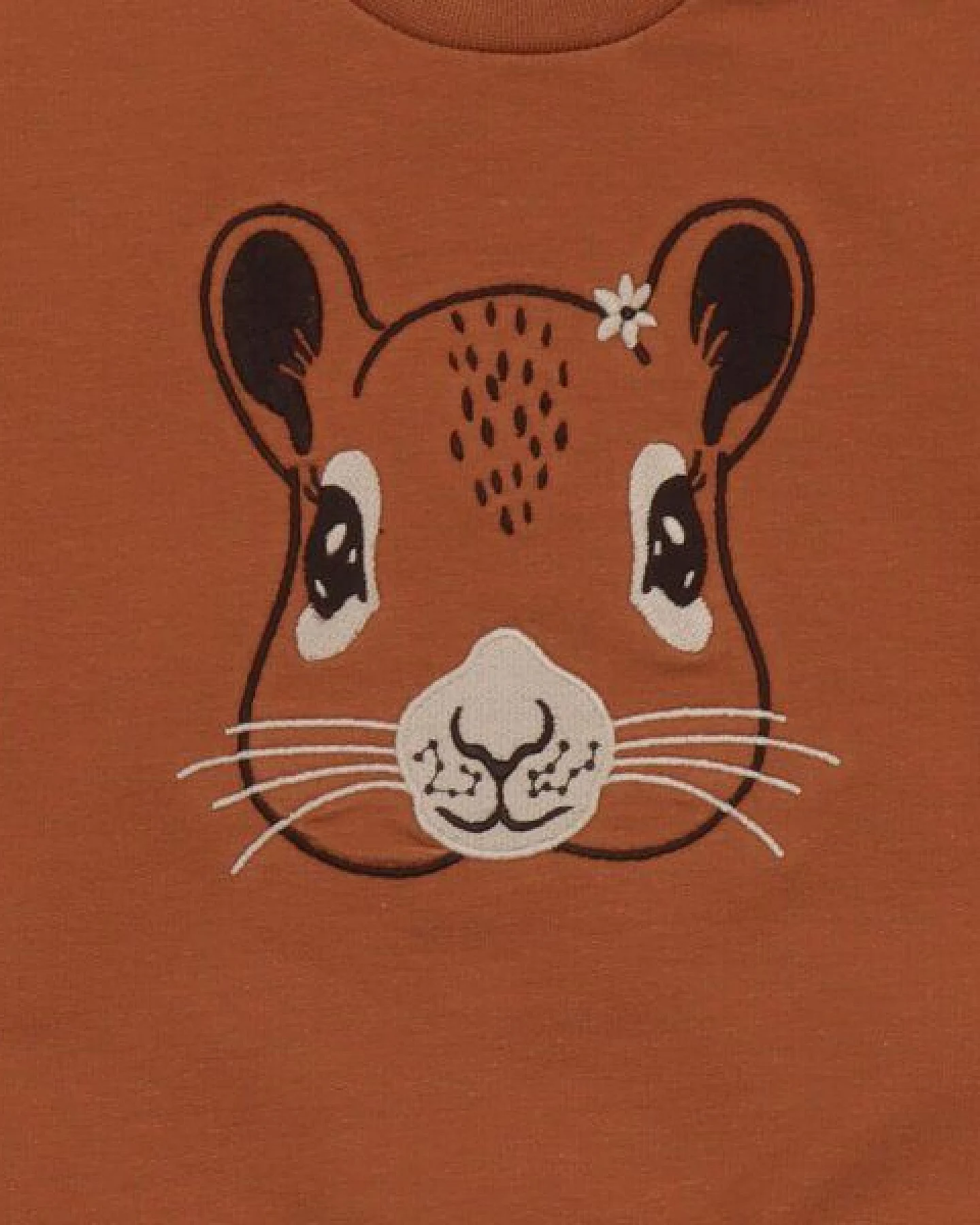 Kinder Sweatshirt GOTS-zertifiziert aus Bio-Baumwolle braun mit Eichhörnchen-Motiv „Tiny Squirrels“ – Walkiddy – Ansicht 3