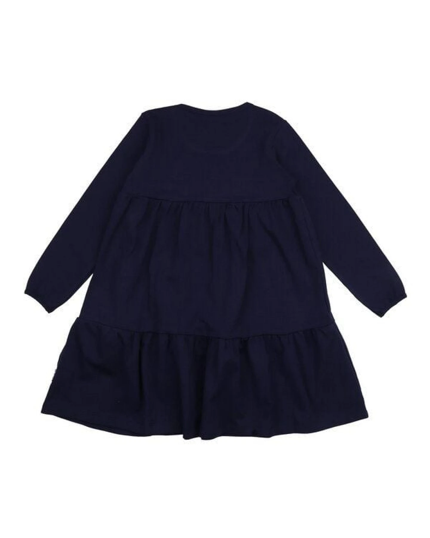 Kinder Kleid – Dunkelblau, Langarm, locker fallend, bequem, vielseitig kombinierbar – Ansicht 4