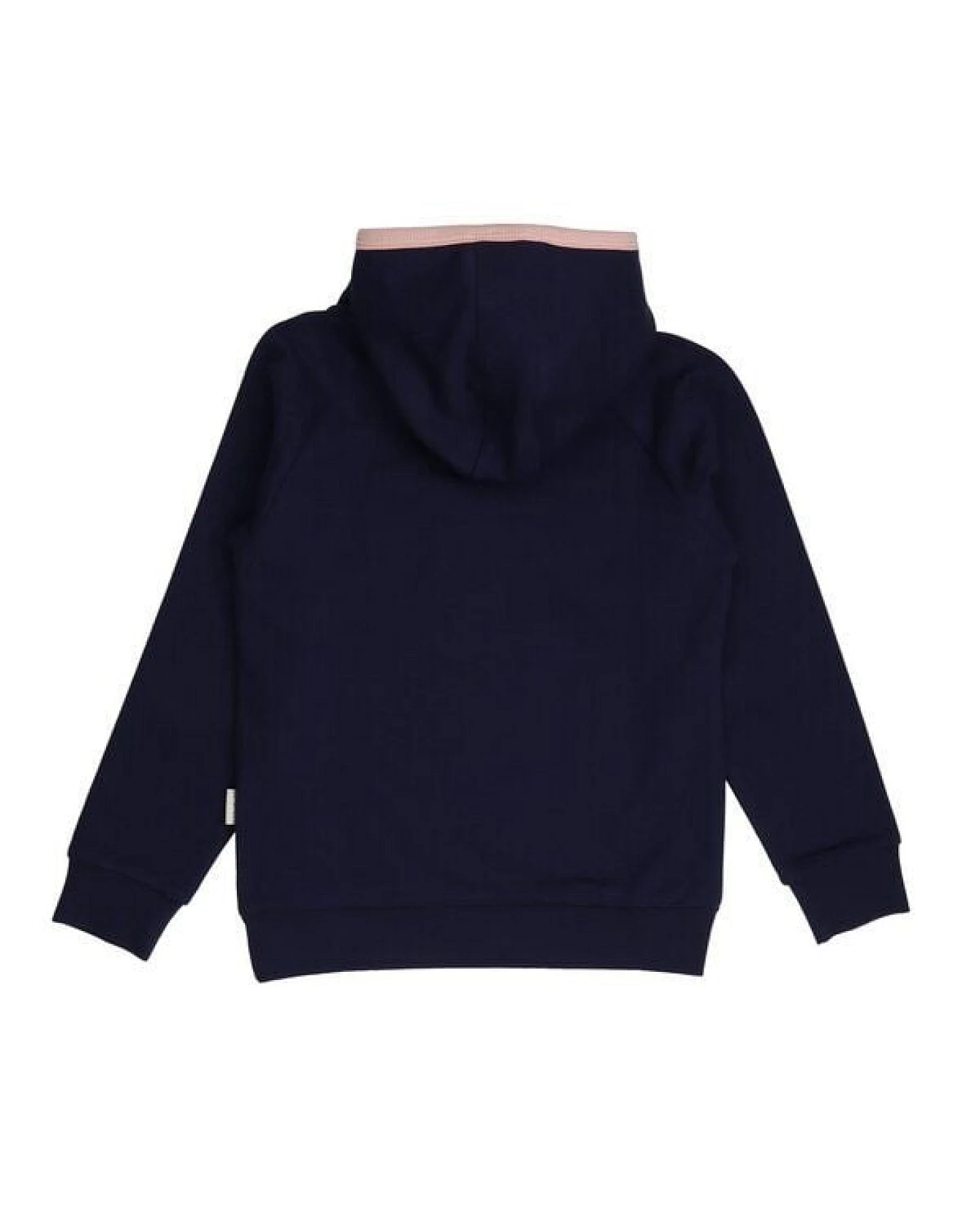 Kinder Kapuzensweatshirt GOTS-zertifiziert aus Bio-Baumwolle dunkelblau mit Pferde-Motiv – Walkiddy – Ansicht 4