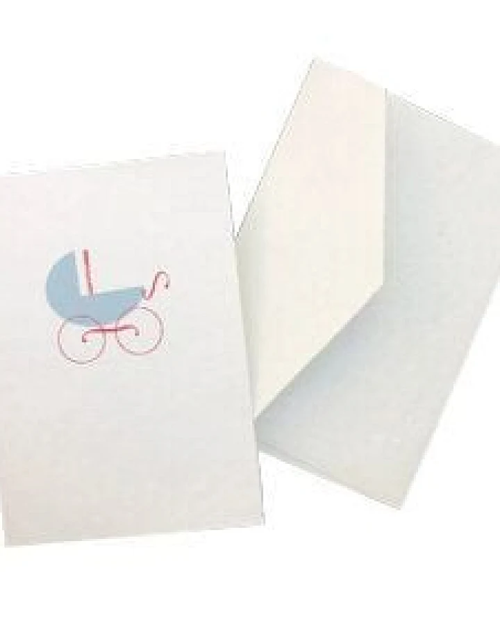 Salon Elfi Karte zur Geburt - Kinderwagen