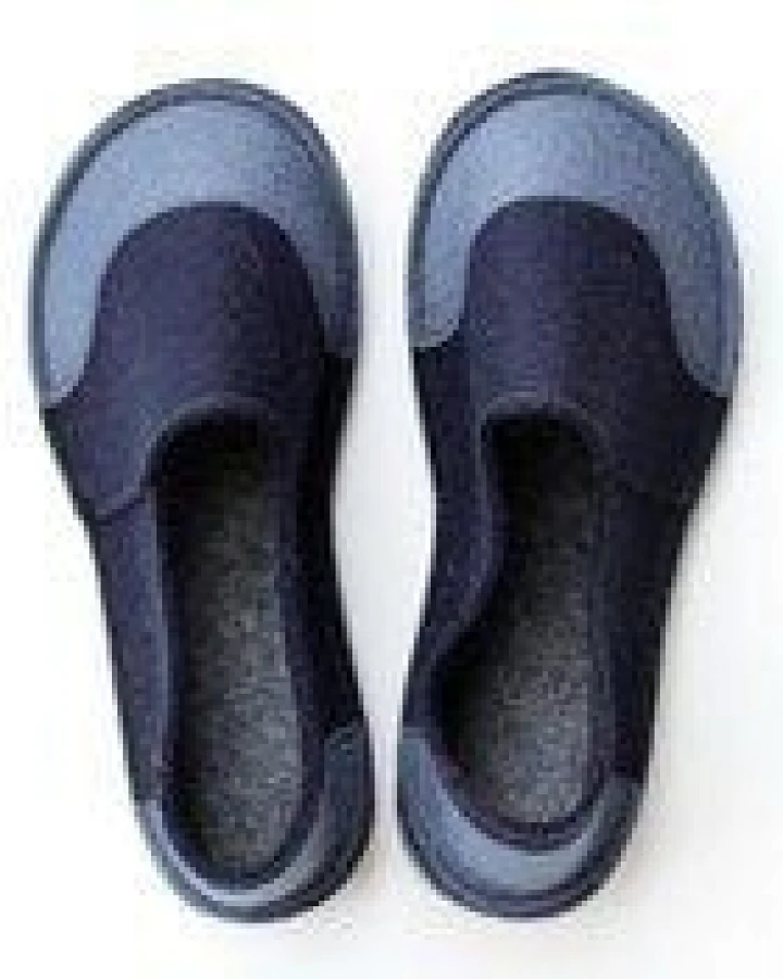 Ursanina Hausschuhe aus Filz - Navy