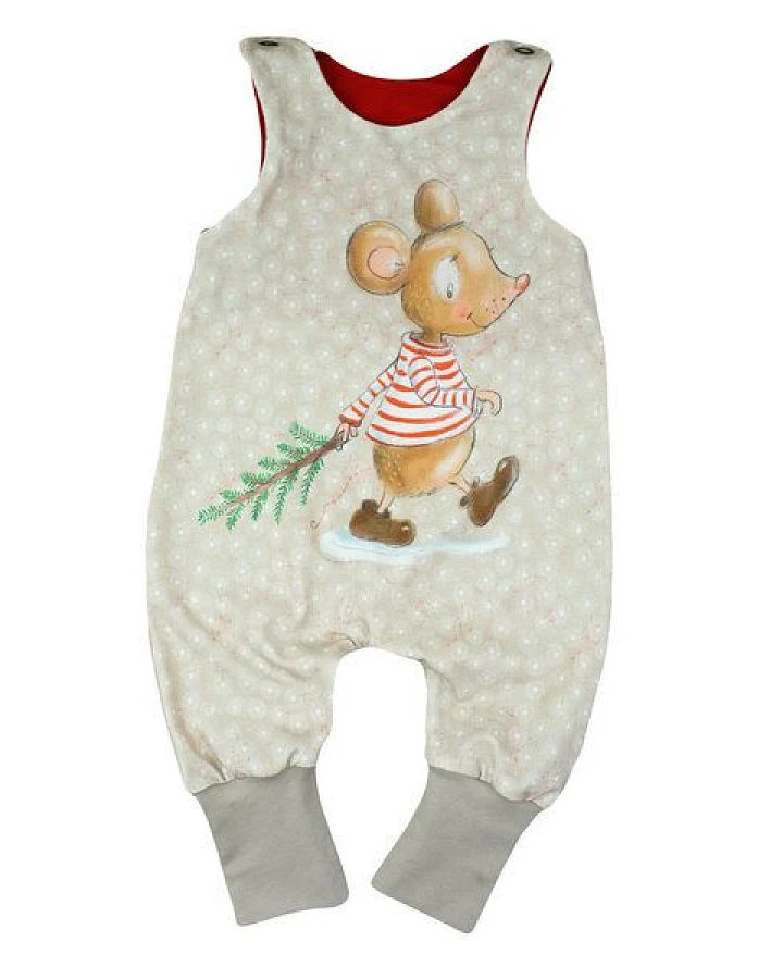 Sternchenwolke BIO Strampler "Weihnachtsmaus"