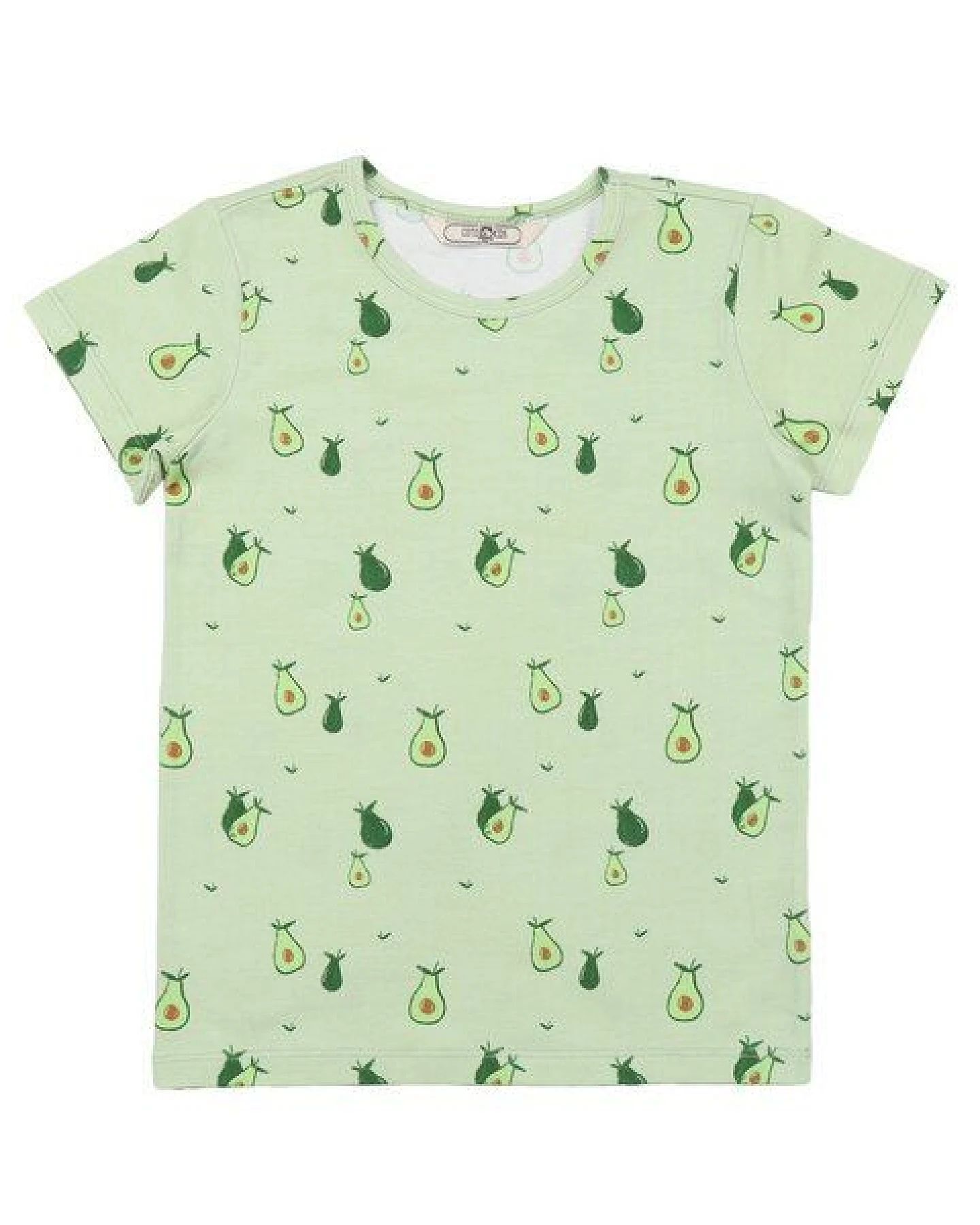 Cotokids Baby T-Shirt Bio-Baumwolle „Avocado 13“ natur, Kurzarmshirt mit fruchtigem Print von Walkiddy, weicher Jersey für Babys, hautfreundlich, elastisch & nachhaltig gefertigt – Ansicht 3