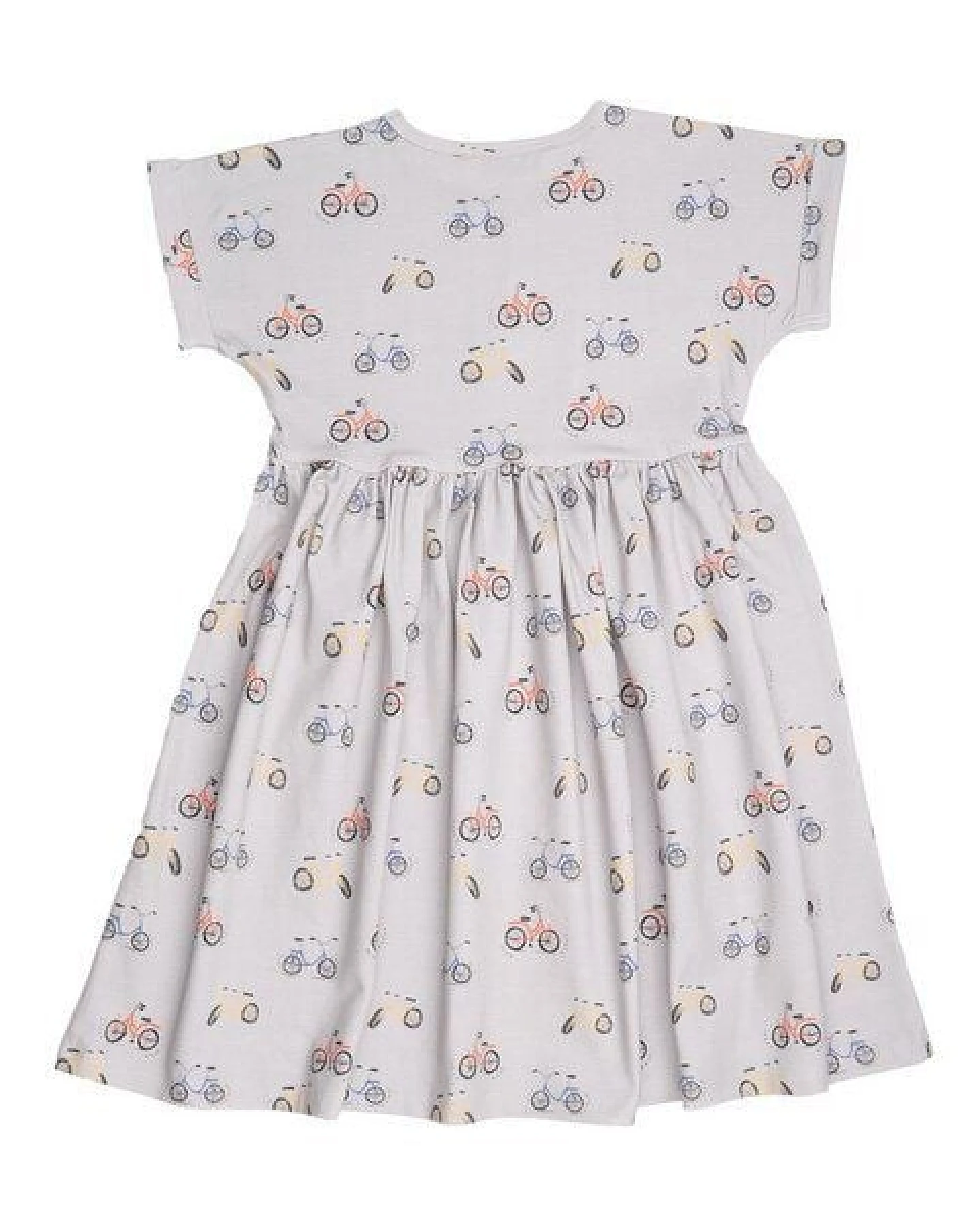 Cotokids Baby Kleid Bio-Baumwolle GOTS Bicycle Print von Walkiddy – bequemes, schwingendes Alltagskleid für Babys und Kleinkinder, nachhaltig, fair und hautsympathisch – ideal zum Spielen und Feiern – Ansicht 4