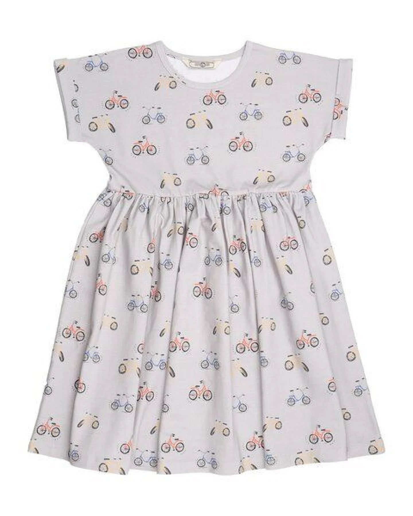 Cotokids Baby Kleid Bio-Baumwolle GOTS Bicycle Print von Walkiddy – bequemes, schwingendes Alltagskleid für Babys und Kleinkinder, nachhaltig, fair und hautsympathisch – ideal zum Spielen und Feiern – Ansicht 3