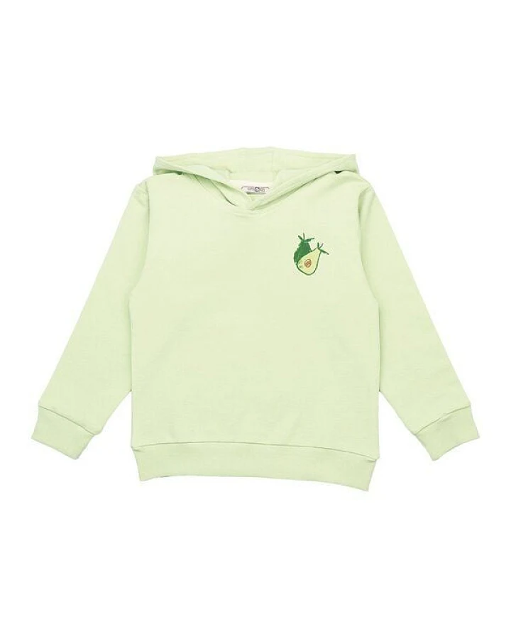 Cotokids Kinder Sweatshirt Baumwolle, Hellgrün, Brust-Patch, Walkiddy