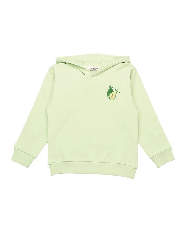 Cotokids Kinder Sweatshirt Baumwolle, Hellgrün, Brust-Patch, Walkiddy