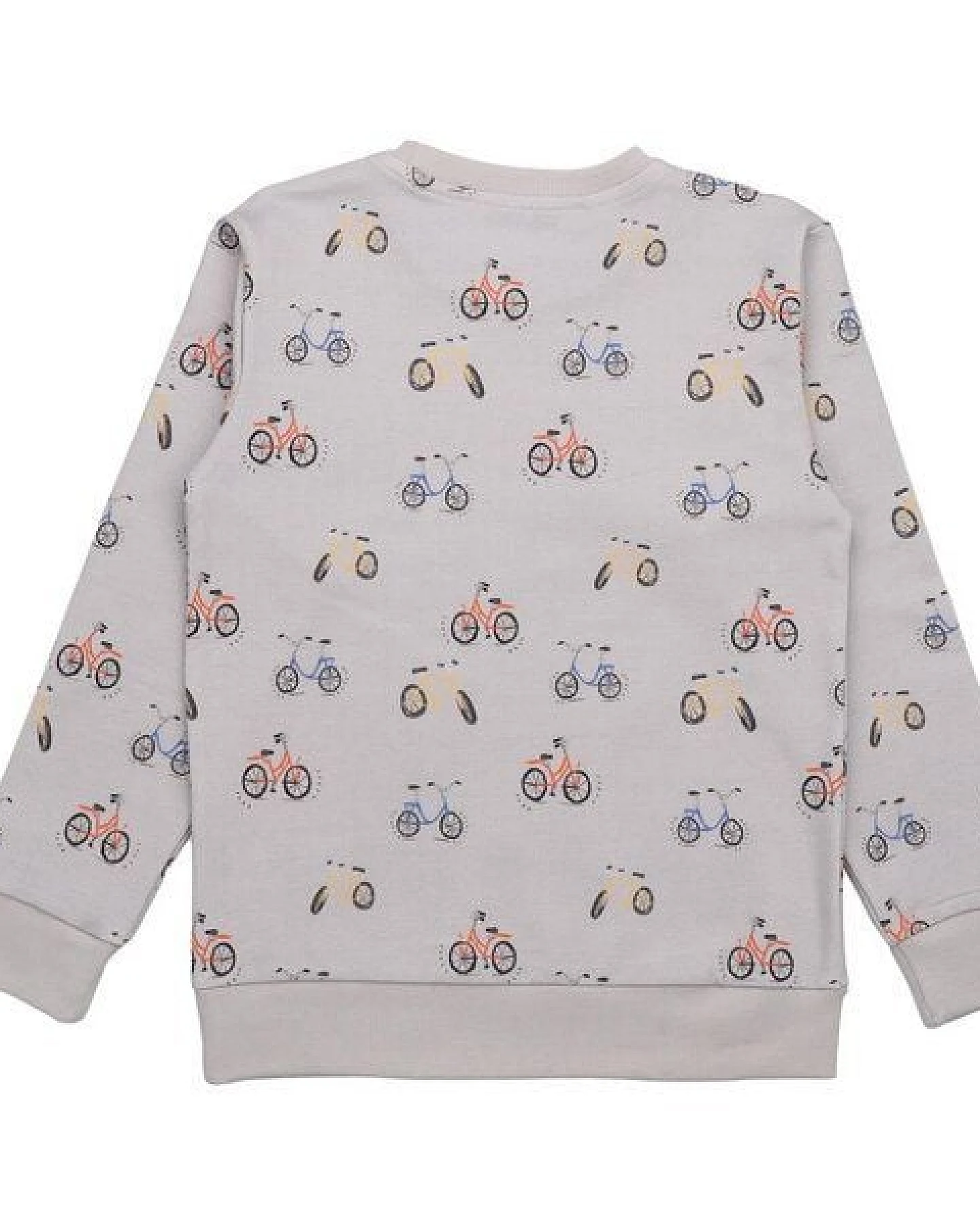 Cotokids Kinder Sweatshirt GOTS-zertifiziert aus Bio-Baumwolle grau mit Fahrrad-Motiv – Walkiddy – Ansicht 4